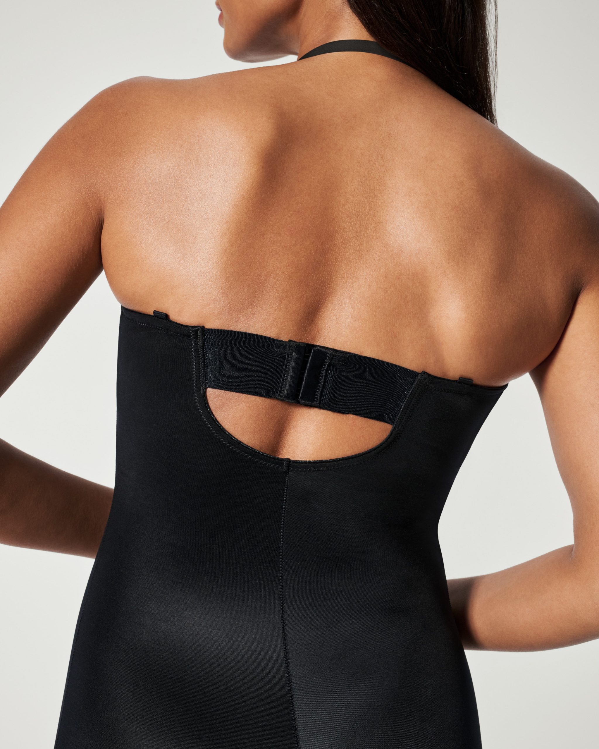 SPANXshape? Suit Your Fancy Strapless Cupped Mid-Thigh Bodysuit | Very Black - Image 4