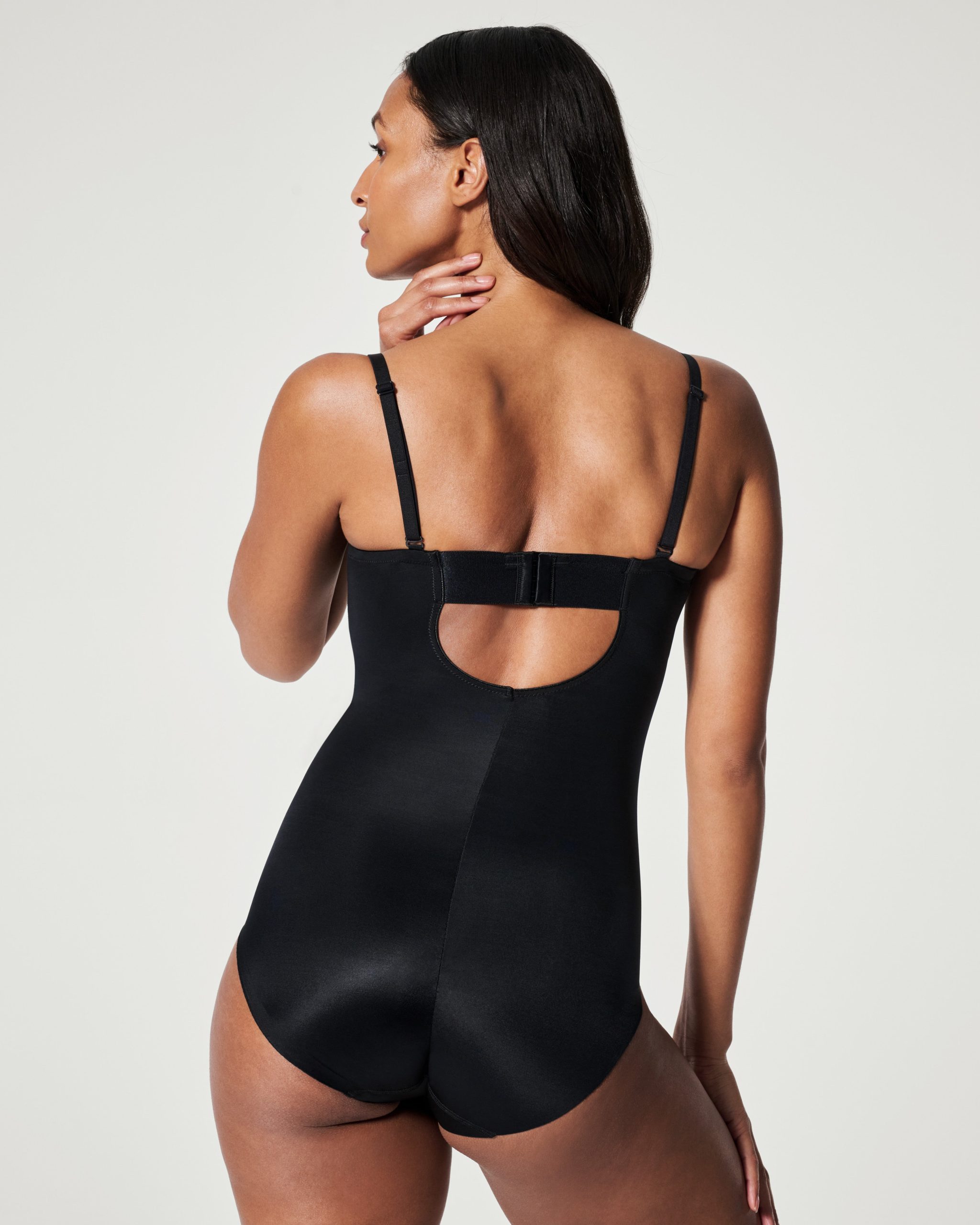 SPANXshape? Suit Your Fancy Strapless Cupped Brief Bodysuit | Very Black - Image 2