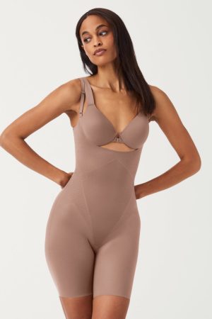 SPANXshape? Invisible Open-Bust Mid-Thigh Bodysuit