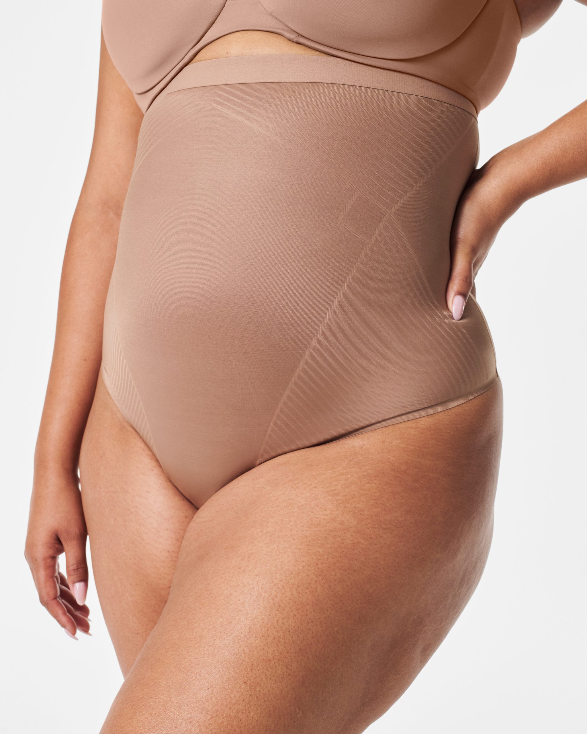 SPANXshape? Invisible High-Waisted Thong | Cafe Au Lait - Image 2