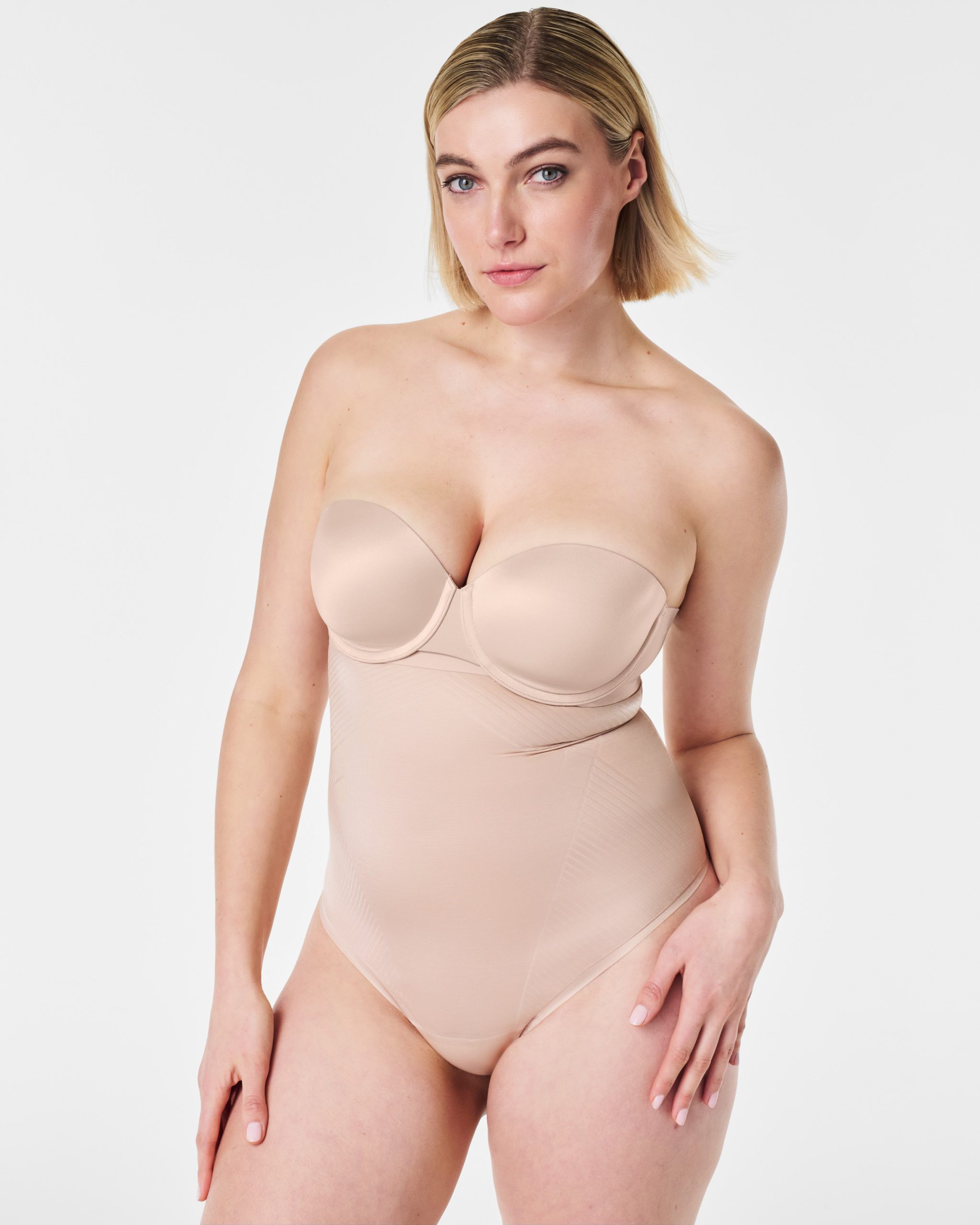 SPANXshape? Invisible High-Waisted Thong | Champagne Beige - Image 3