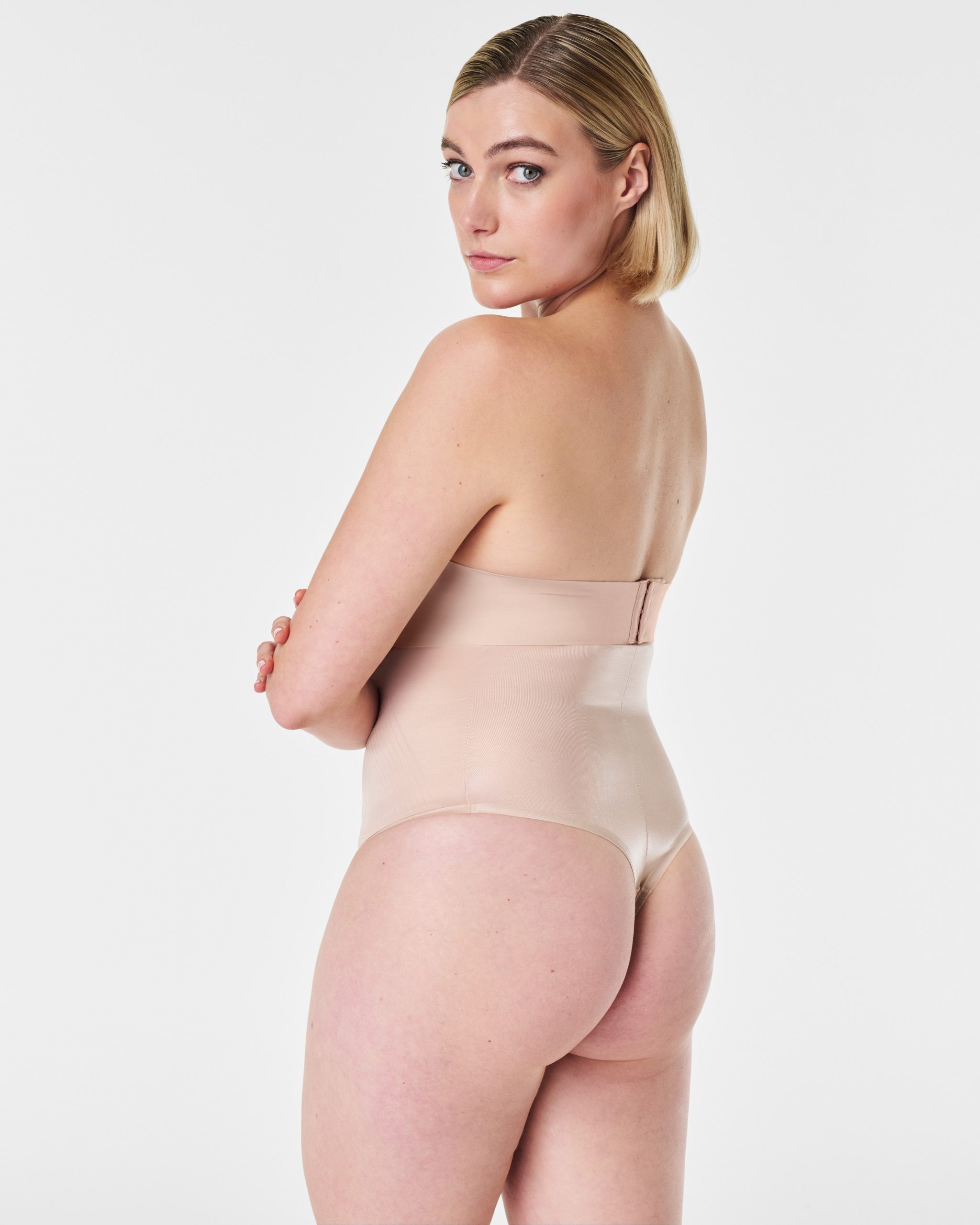 SPANXshape? Invisible High-Waisted Thong | Champagne Beige - Image 4