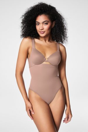 SPANXsculpt? Seamless Power High-Waisted Thong | Cafe Au Lait