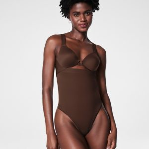 SPANXsculpt?  Seamless Power High-Waisted Thong | Chestnut Brown