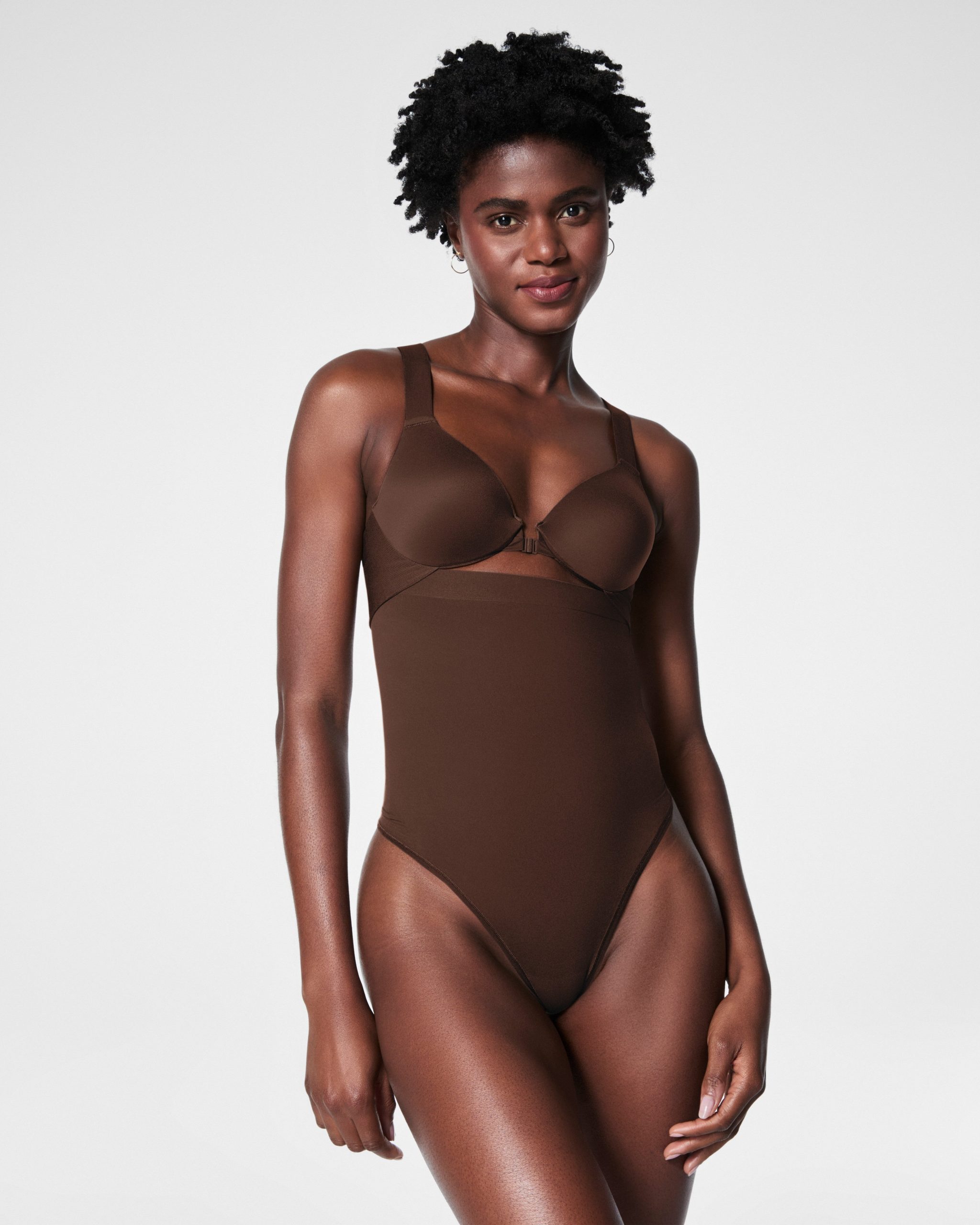 SPANXsculpt? Seamless Power High-Waisted Thong | Chestnut Brown