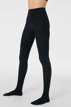 SPANXshape? Rib Knit Shorty Tights | Very Black