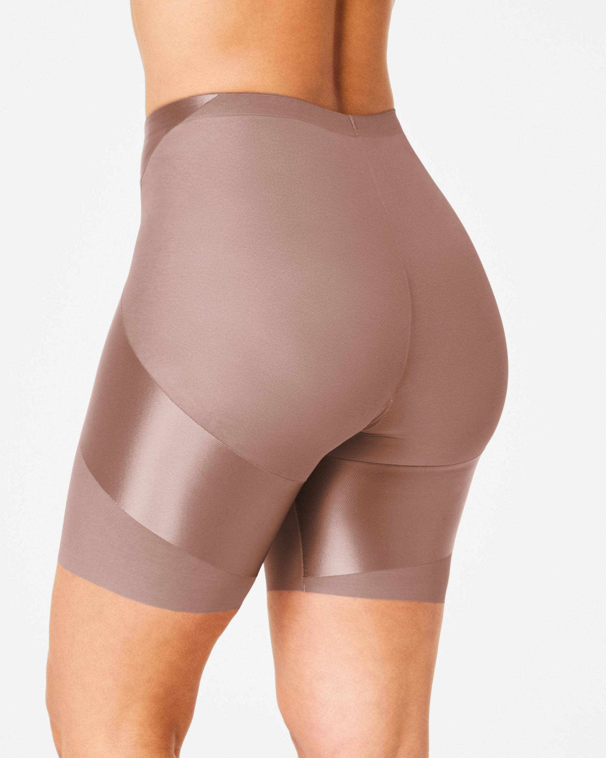 SPANXshape? Satin-X? Mid-Thigh Short | Cafe Au Lait - Image 4