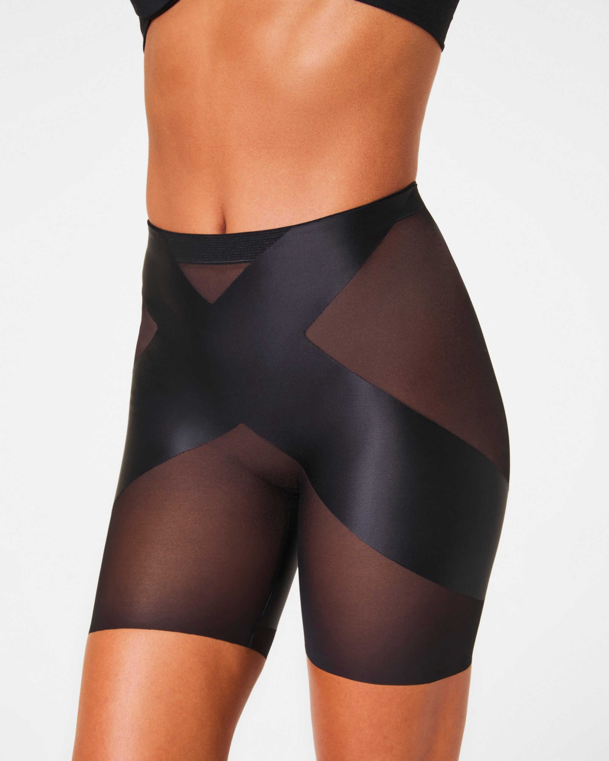 SPANXshape? Satin-X? Mid-Thigh Short | Very Black - Image 3