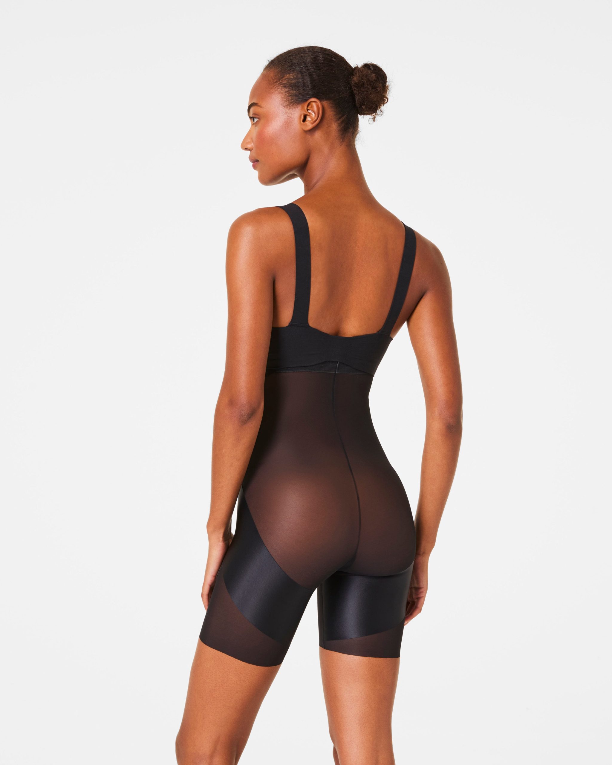 SPANXshape? Satin-X? High-Waisted Mid-Thigh Short | Very Black - Image 2