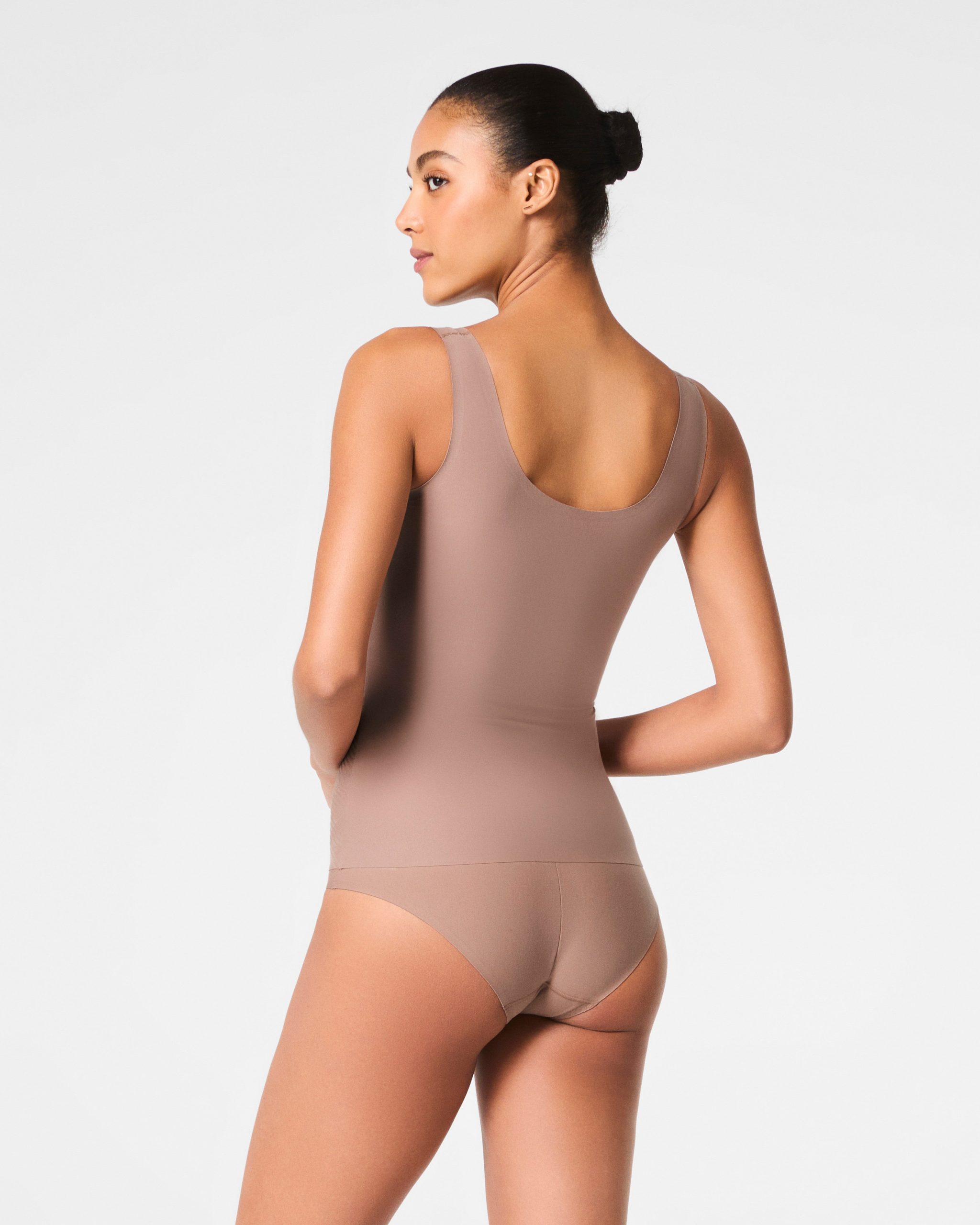 SPANXshape? Invisible Supima? Cotton Tank | Cafe Au Lait - Image 2