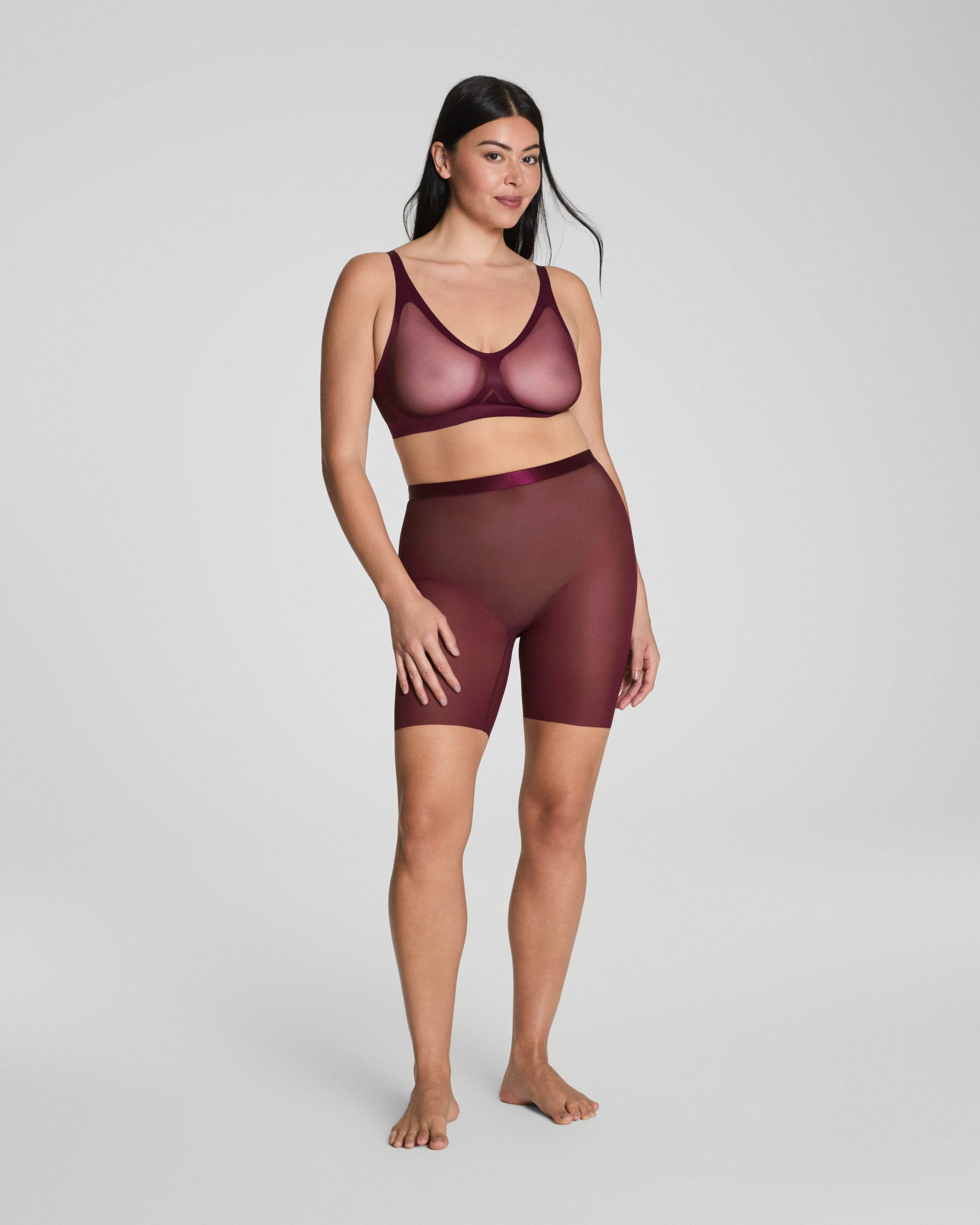 SPANXsupersmooth? SheerSense Mid-Thigh Short | Plum Berry