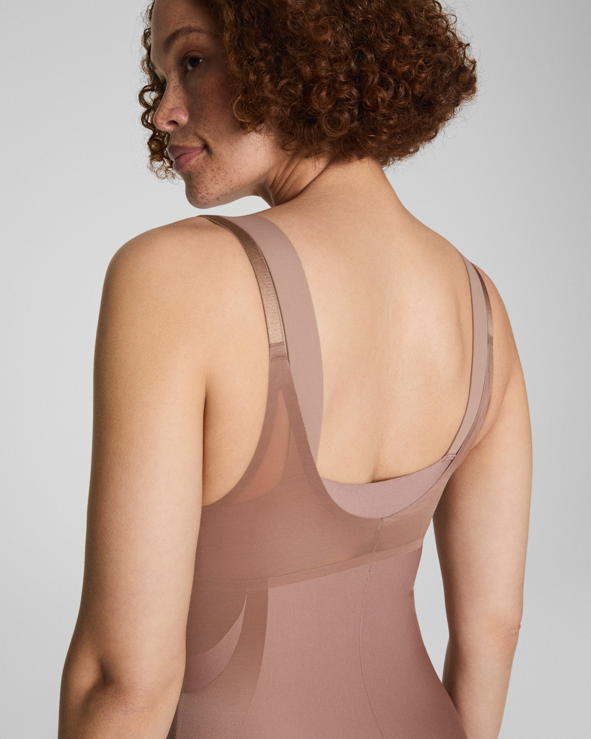 SPANXsupersculpt? Transform Open-Bust Mid-Thigh Bodysuit | Cafe Au Lait - Image 4