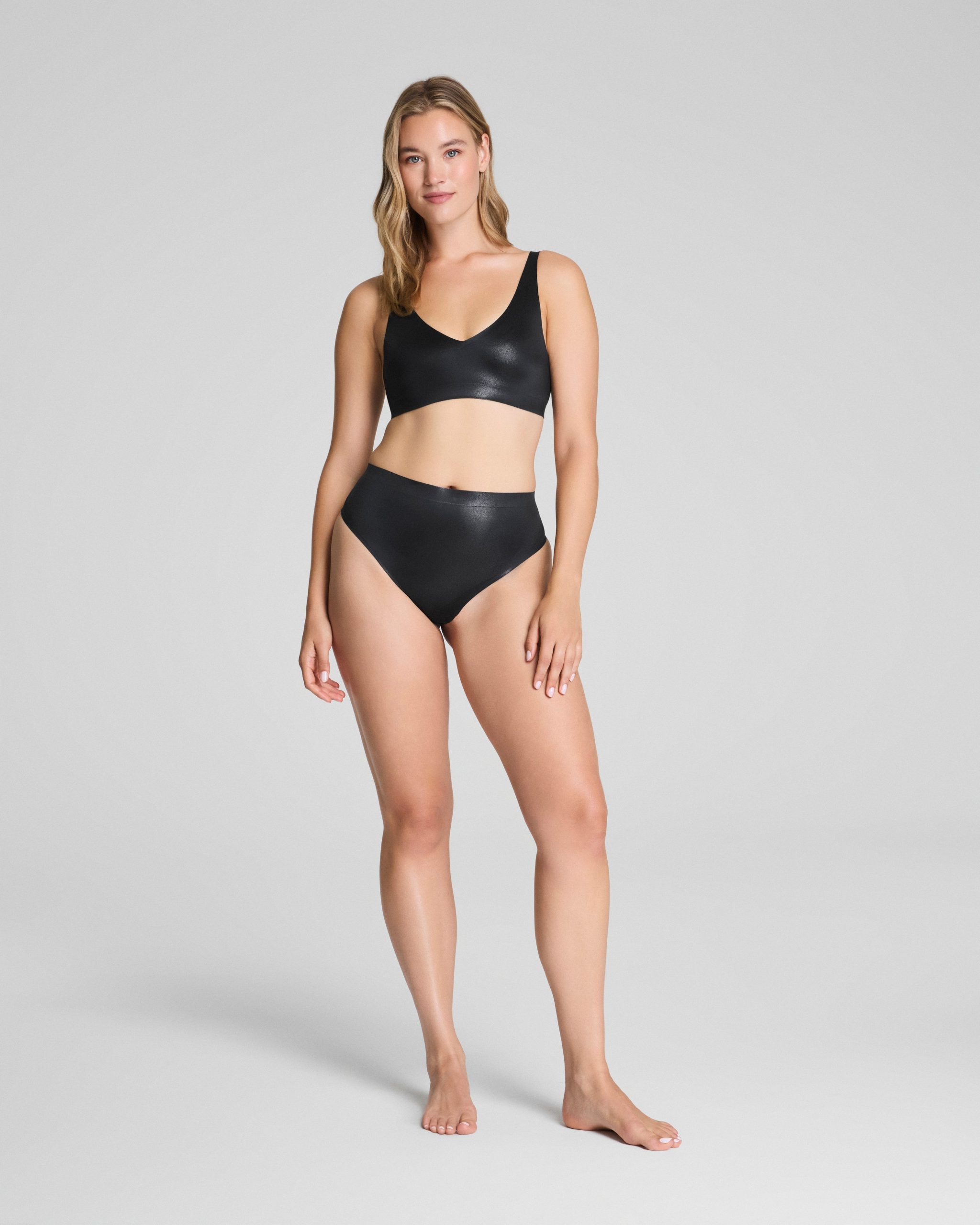 SPANXshape? LuxeShine Thong | Very Black Shimmer - Image 5