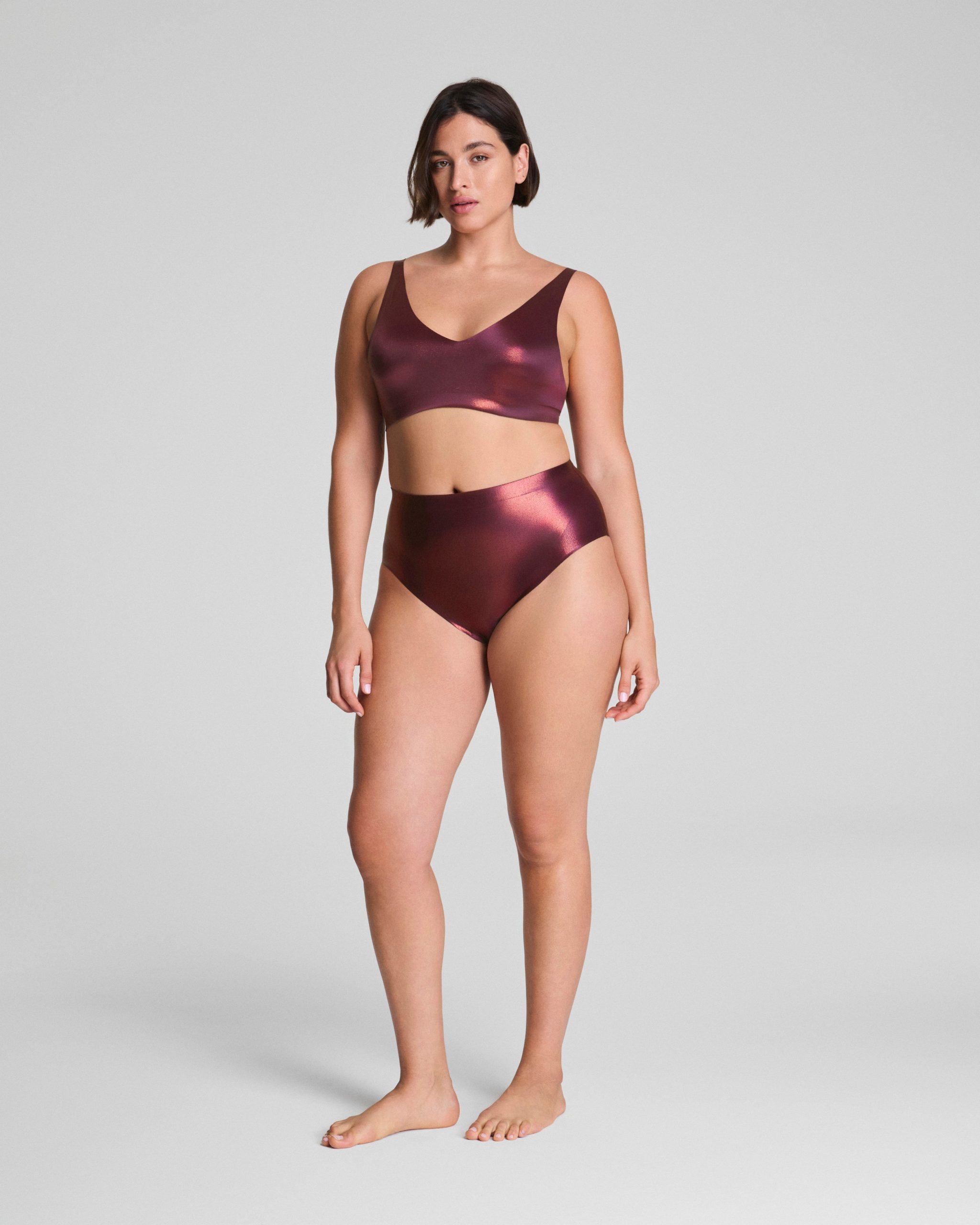 SPANXshape? LuxeShine Brief | Plum Berry Shimmer - Image 5