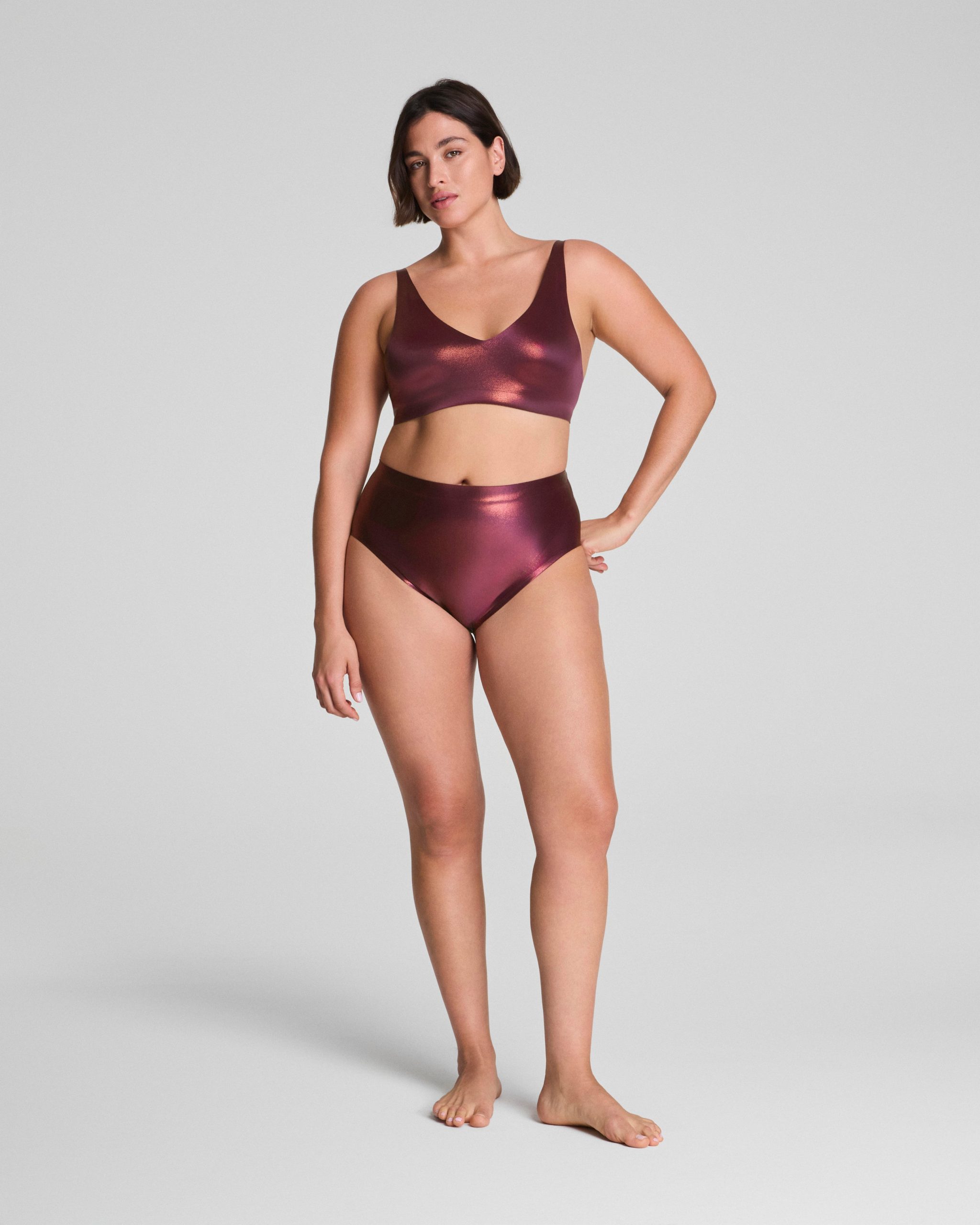 SPANXshape? LuxeShine Bralette | Plum Berry Shimmer - Image 5