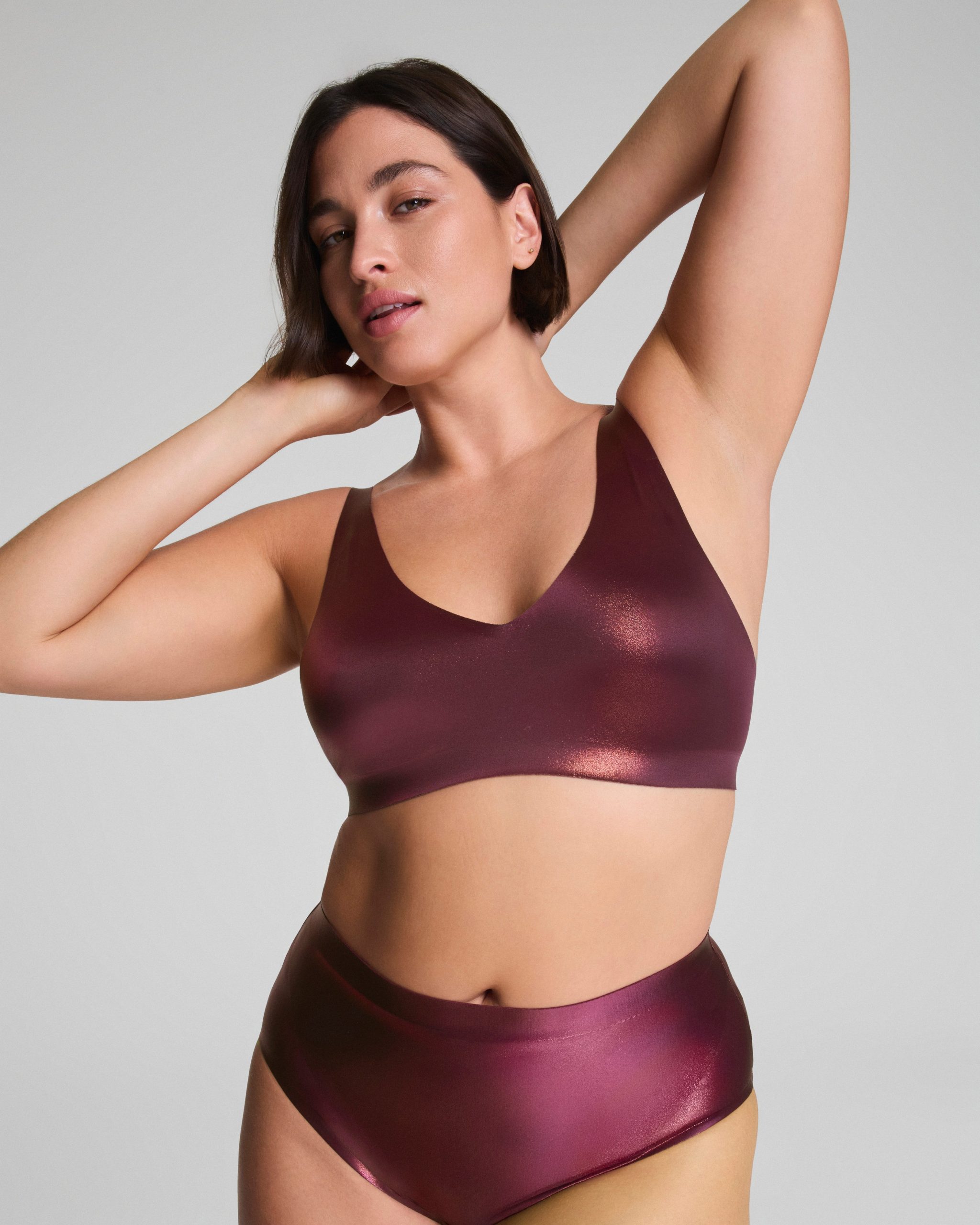 SPANXshape? LuxeShine Bralette | Plum Berry Shimmer - Image 3