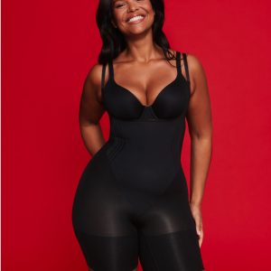 SPANXsculpt?  GoFigure Open-Bust Mid-Thigh Bodysuit | Very Black