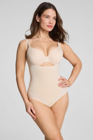 SPANXsculpt? GoFigure Open-Bust Bodysuit | Toasted Coconut