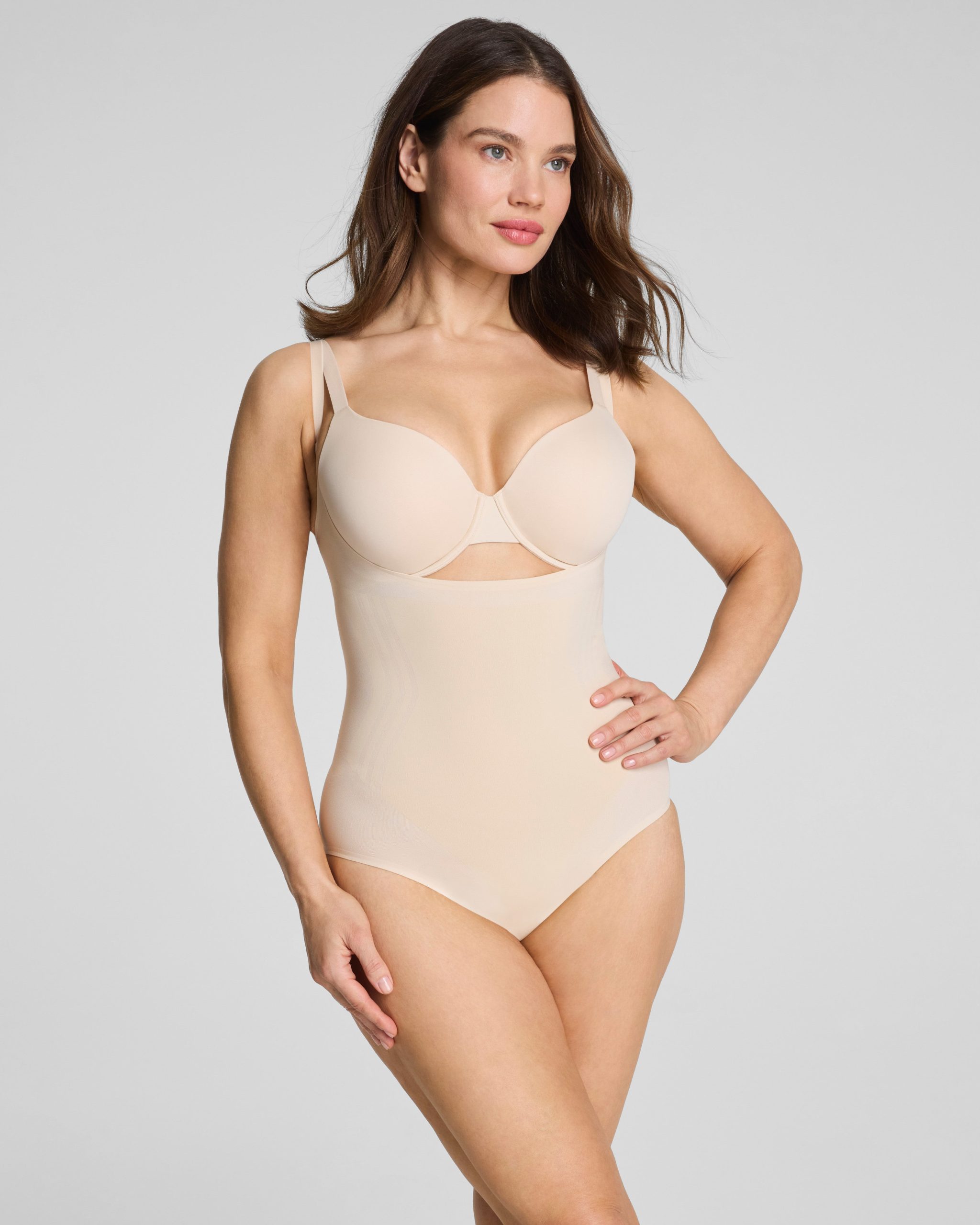 SPANXsculpt? GoFigure Open-Bust Bodysuit | Toasted Coconut