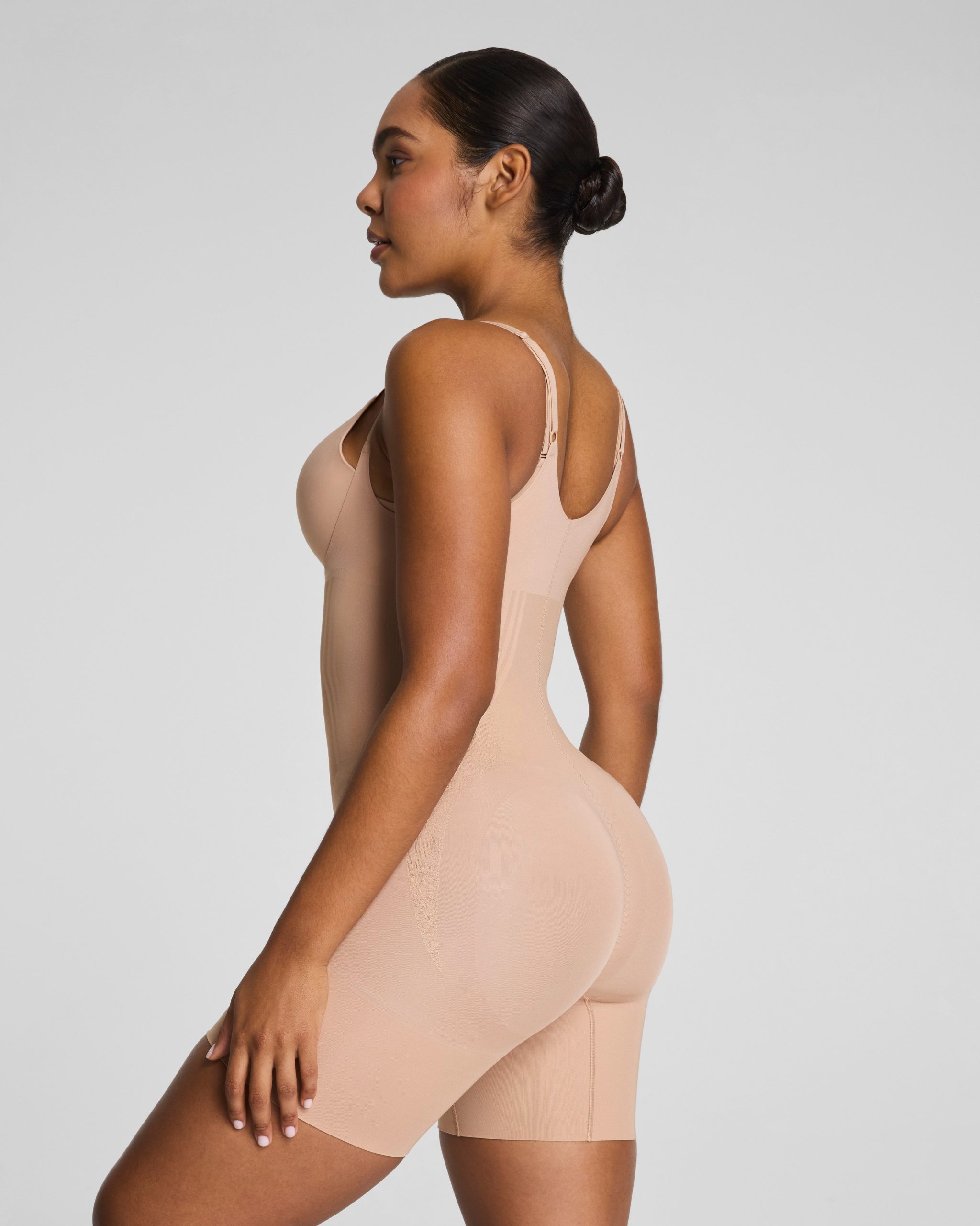 SPANXsculpt? GoFigure Open-Bust Mid-Thigh Bodysuit | Chai - Image 2