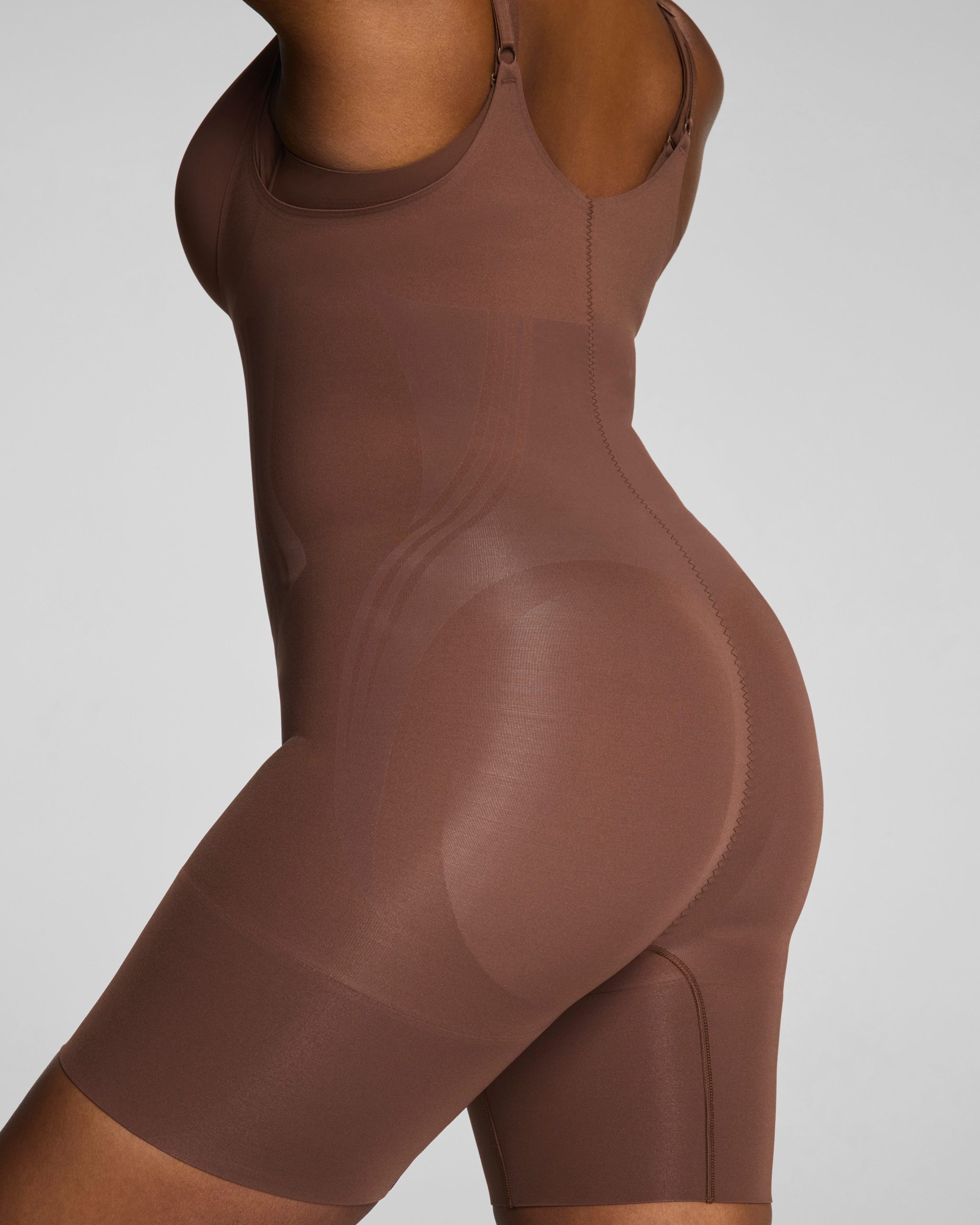 SPANXsculpt? GoFigure Open-Bust Mid-Thigh Bodysuit | Ganache - Image 4