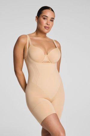 SPANXsculpt? GoFigure Open-Bust Mid-Thigh Bodysuit