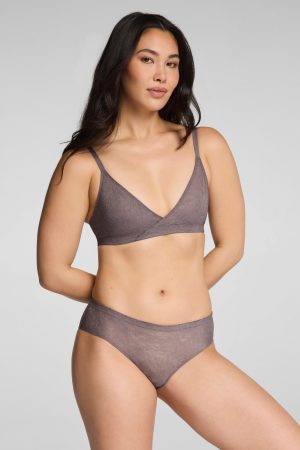SPANXsupersmooth?  Day to Date Night Lace Bralette | Granite