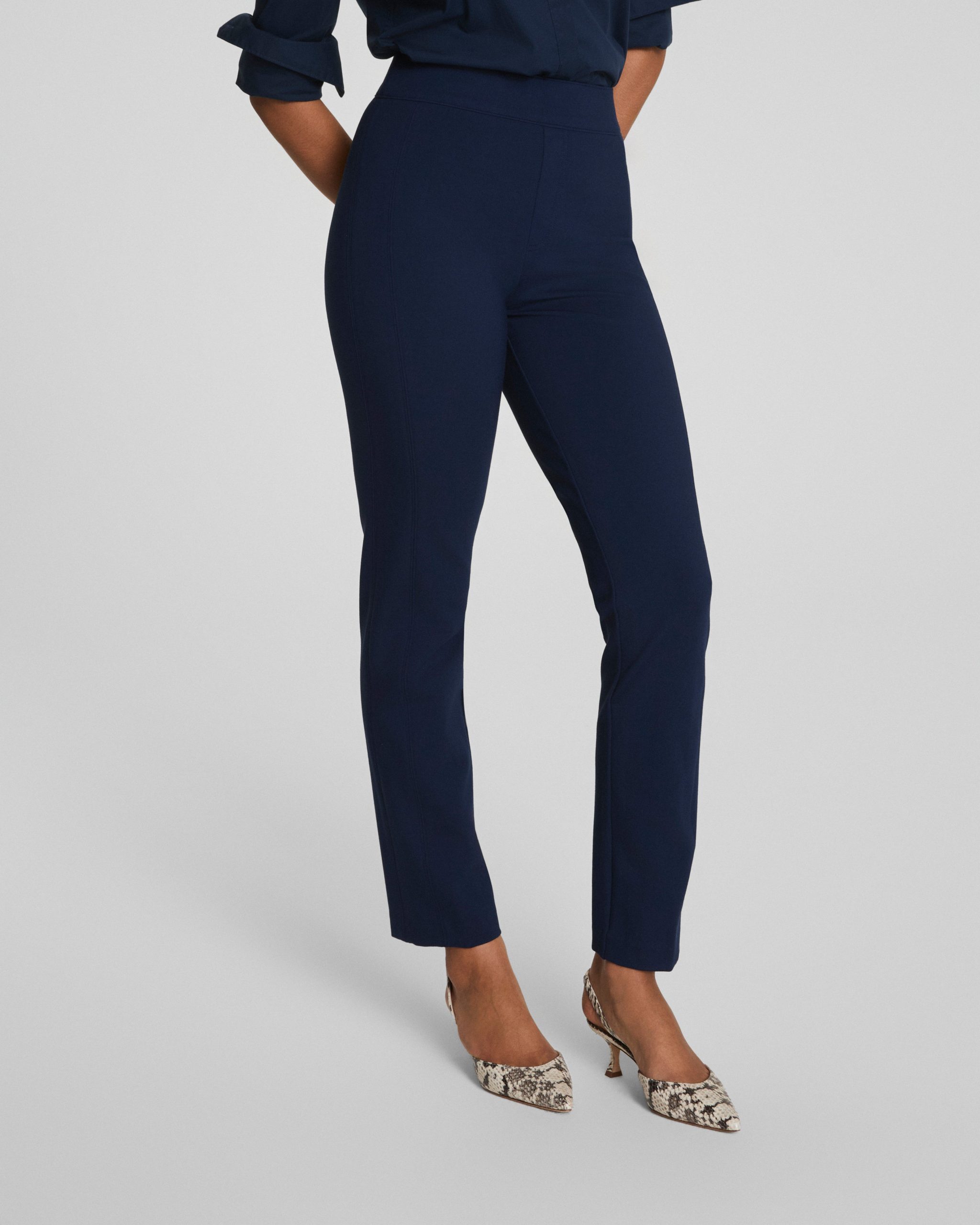 SPANXsupersmooth? PerfectFit Ponte Slim Straight Pant | Timeless Navy - Image 2