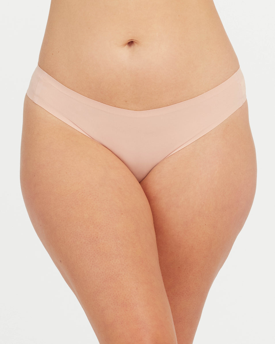 SPANXsmooth?  Fit-To-You Thong 3-Pack Box | Very Black/Naked 2.0/Vintage Rose - Image 4