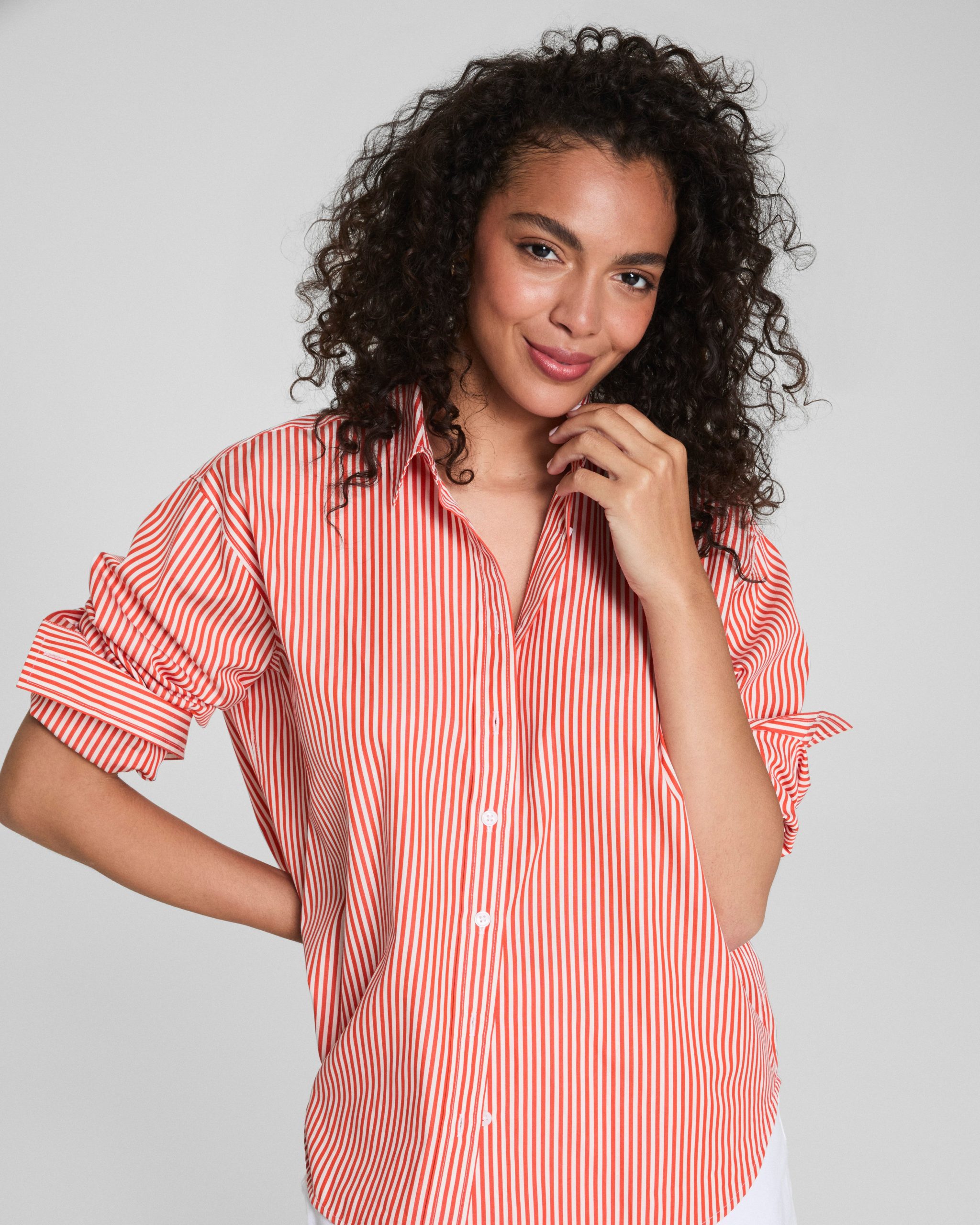 SPANX? Poplin Oversized Button-Up Shirt - Image 5