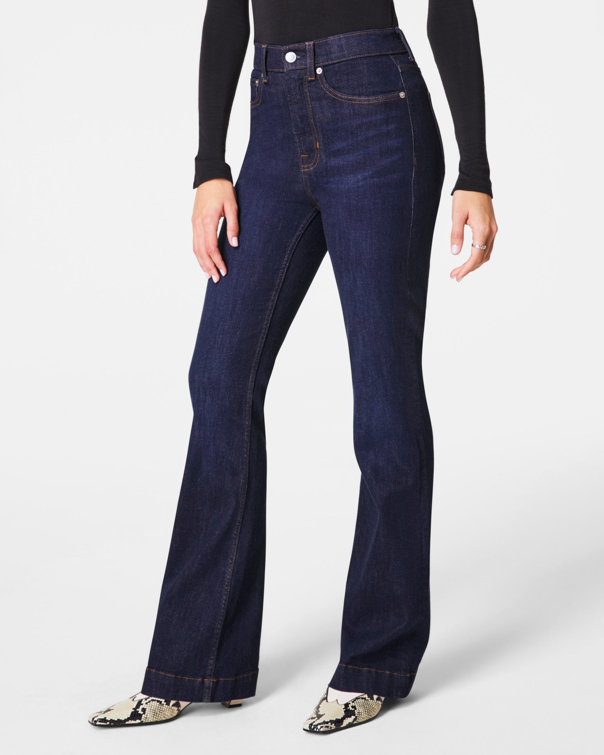 SPANXsculpt? ReDefine Flare Jeans | Dark Indigo - Image 5