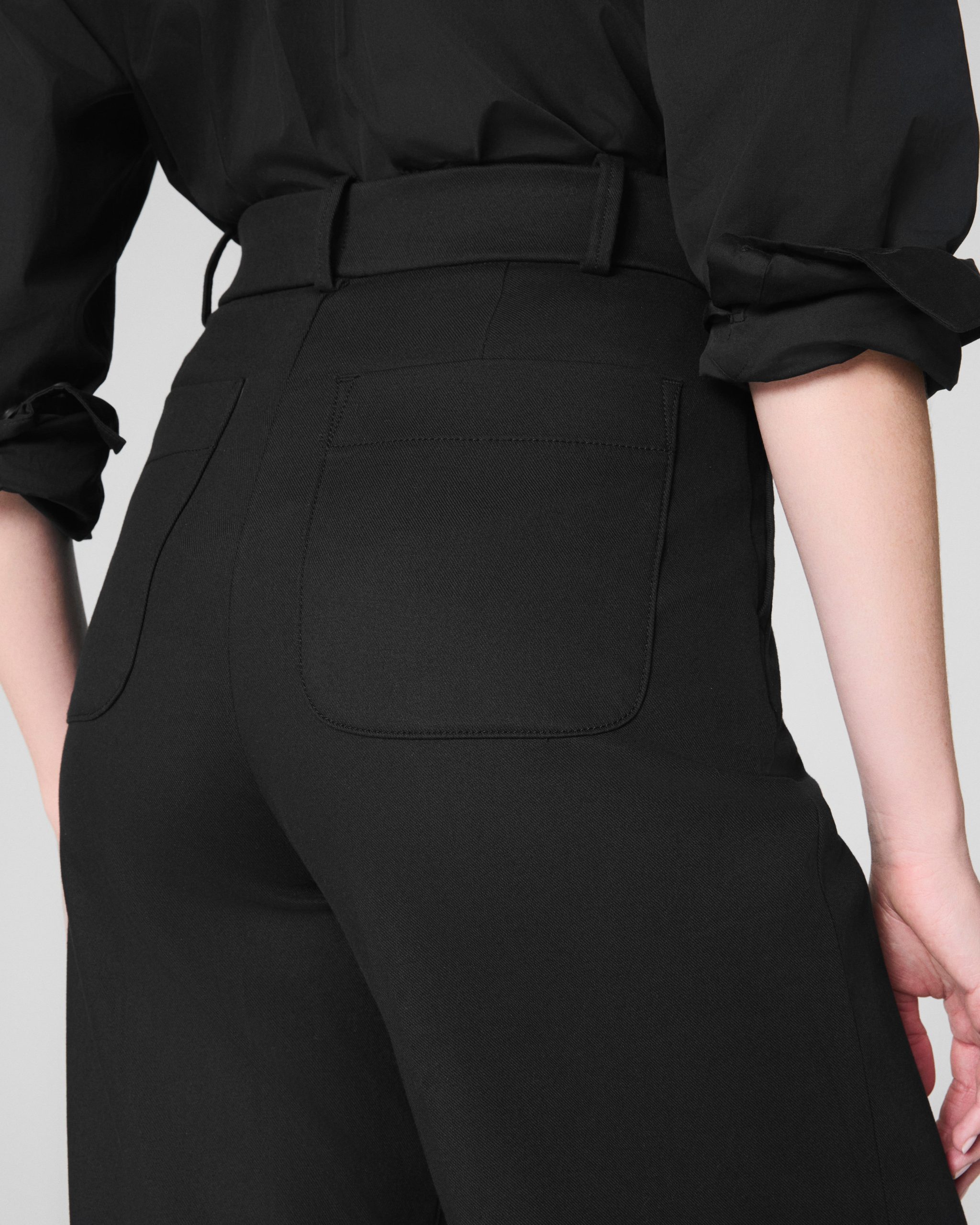 SPANXsupersmooth? Stretch Twill Wide Leg Pant | Classic Black - Image 5