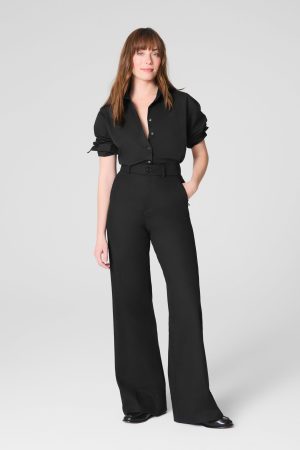SPANXsupersmooth? Stretch Twill Wide Leg Pant | Classic Black