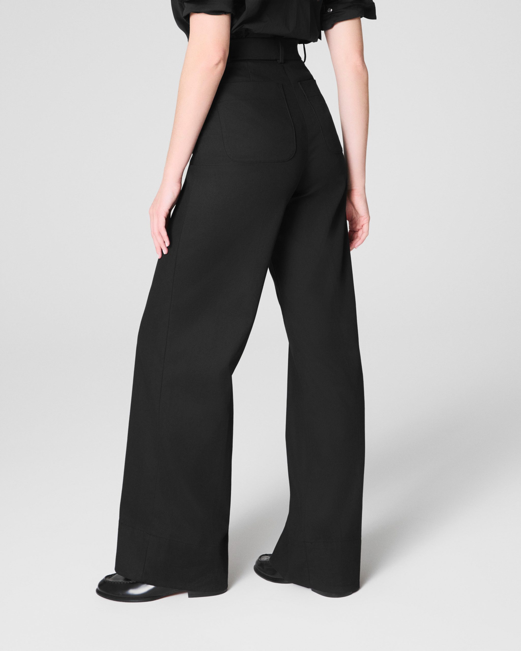 SPANXsupersmooth? Stretch Twill Wide Leg Pant | Classic Black - Image 3