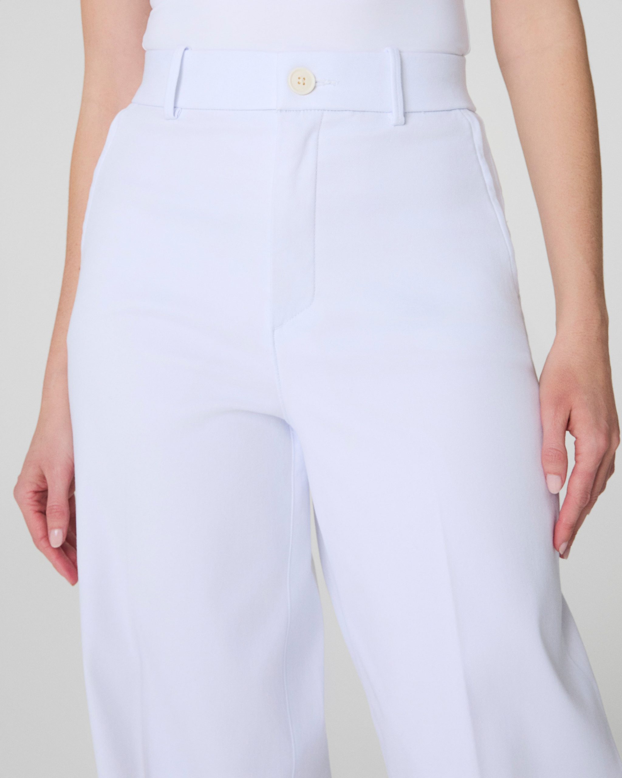 SPANXsupersmooth? Stretch Twill Wide Leg Pant | Classic White - Image 5