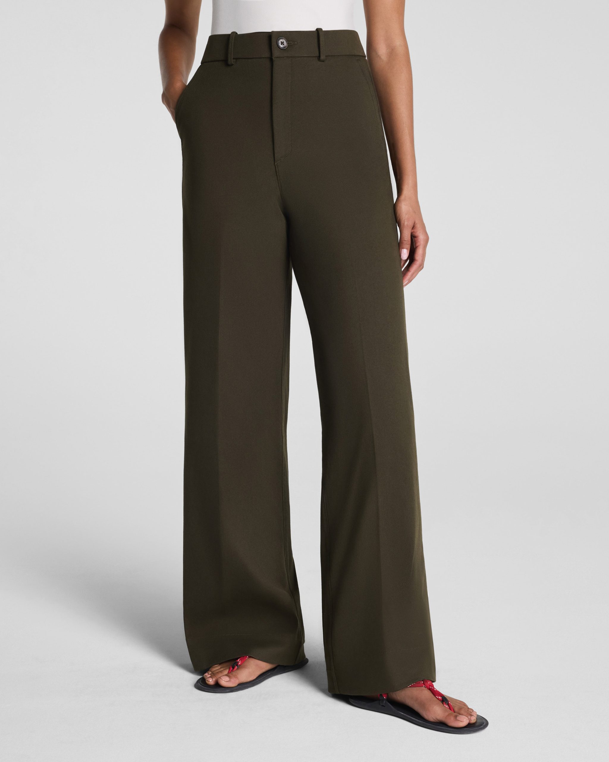 SPANXsupersmooth? Stretch Twill Wide Leg Pant | Moss Shadow - Image 2