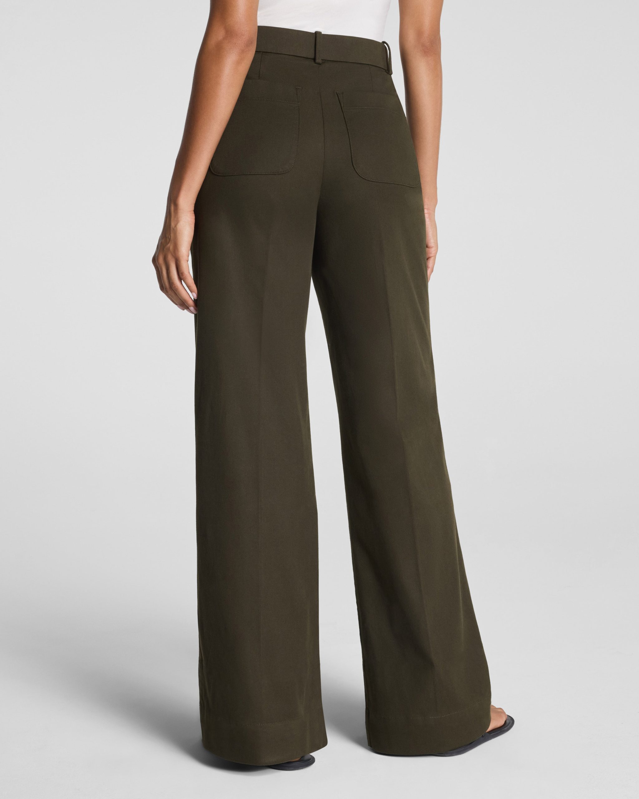 SPANXsupersmooth? Stretch Twill Wide Leg Pant | Moss Shadow - Image 3