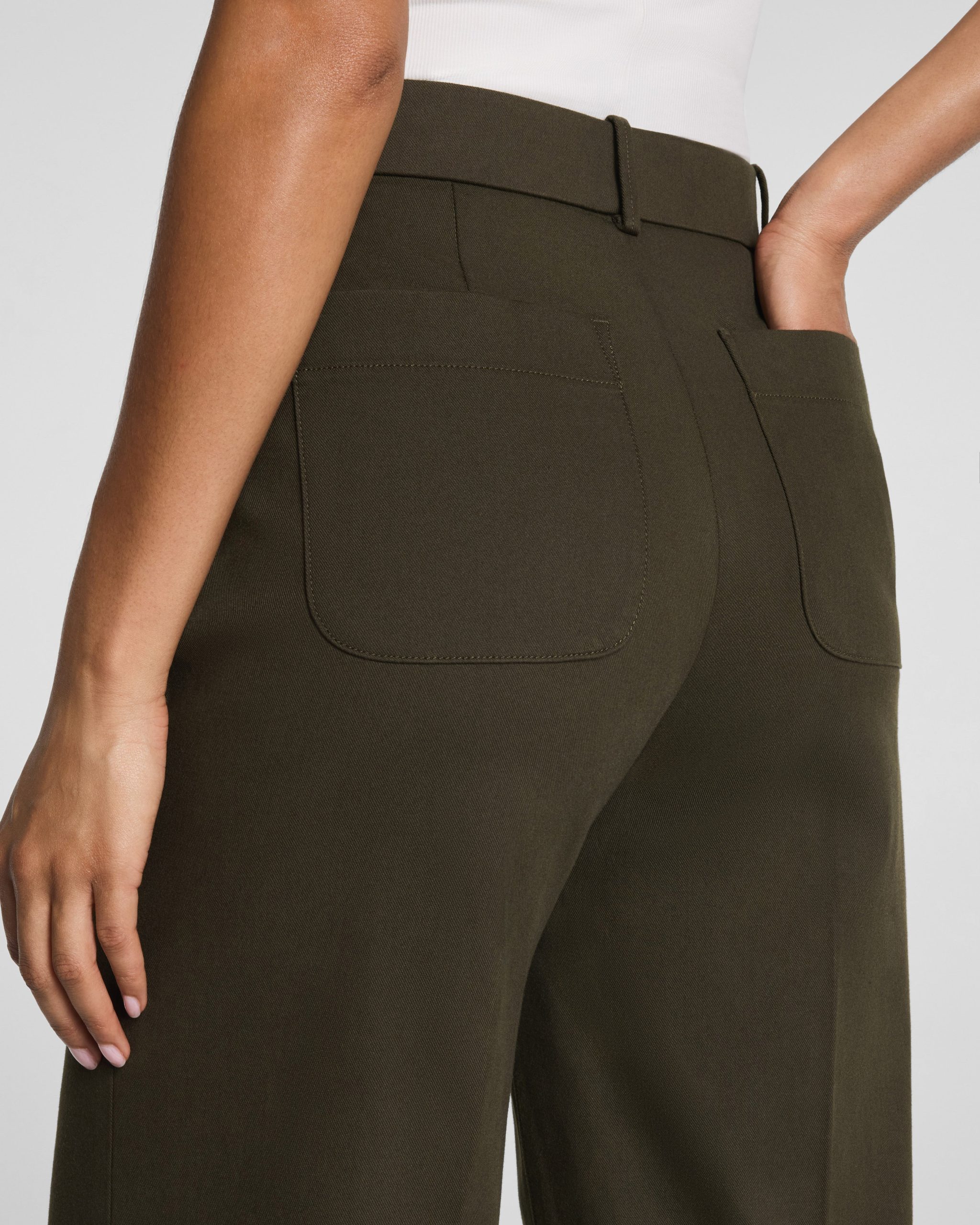 SPANXsupersmooth? Stretch Twill Wide Leg Pant | Moss Shadow - Image 5