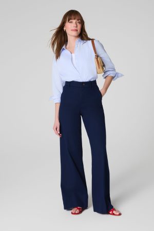 SPANXsupersmooth? Stretch Twill Wide Leg Pant | Timeless Navy