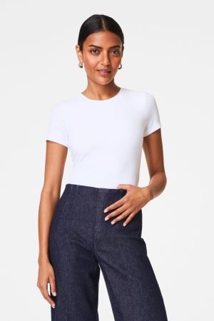 SPANXsmooth? Jersey Crewneck Tee | Classic White