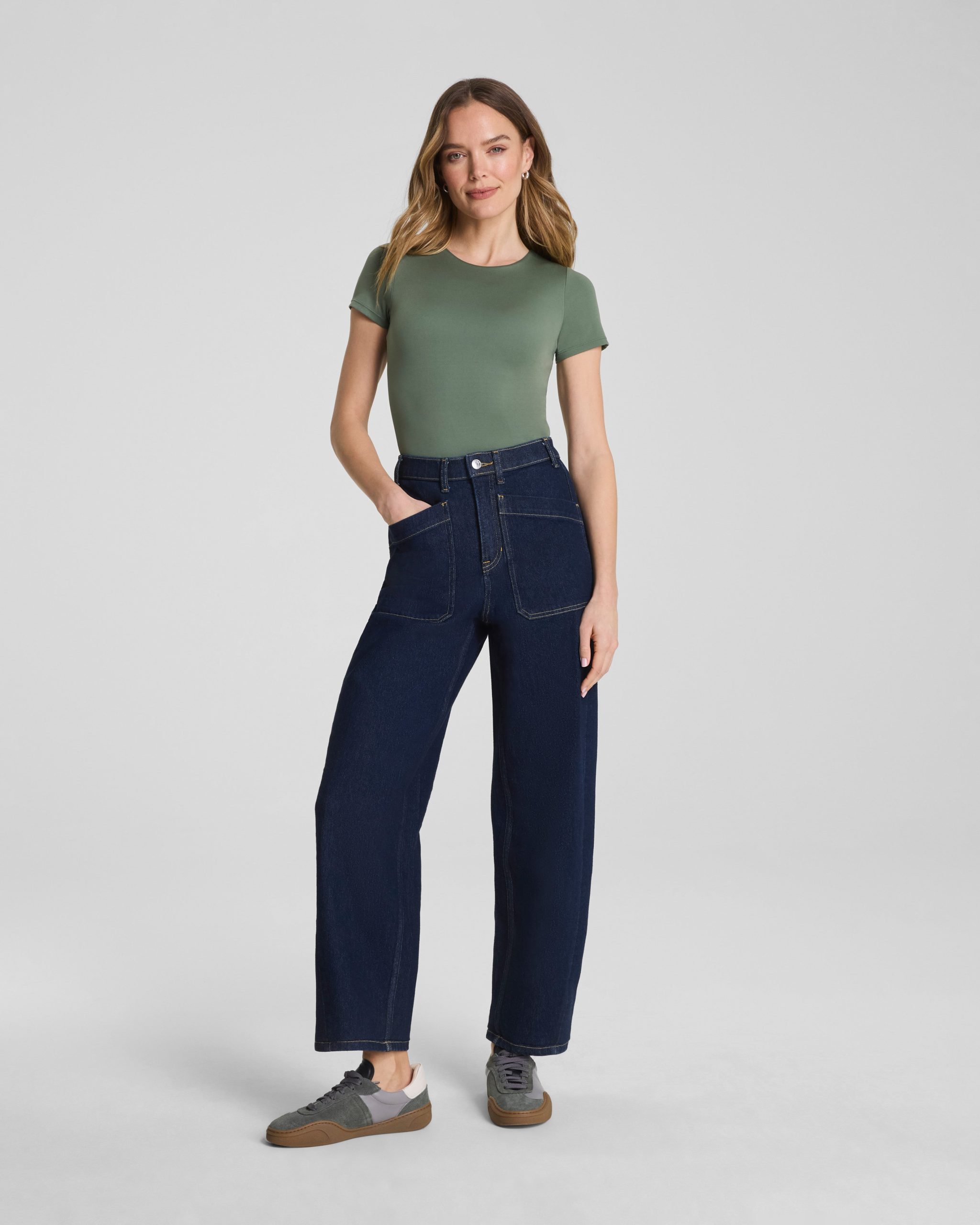 SPANXsmooth? Jersey Crewneck Tee | Eucalyptus - Image 4