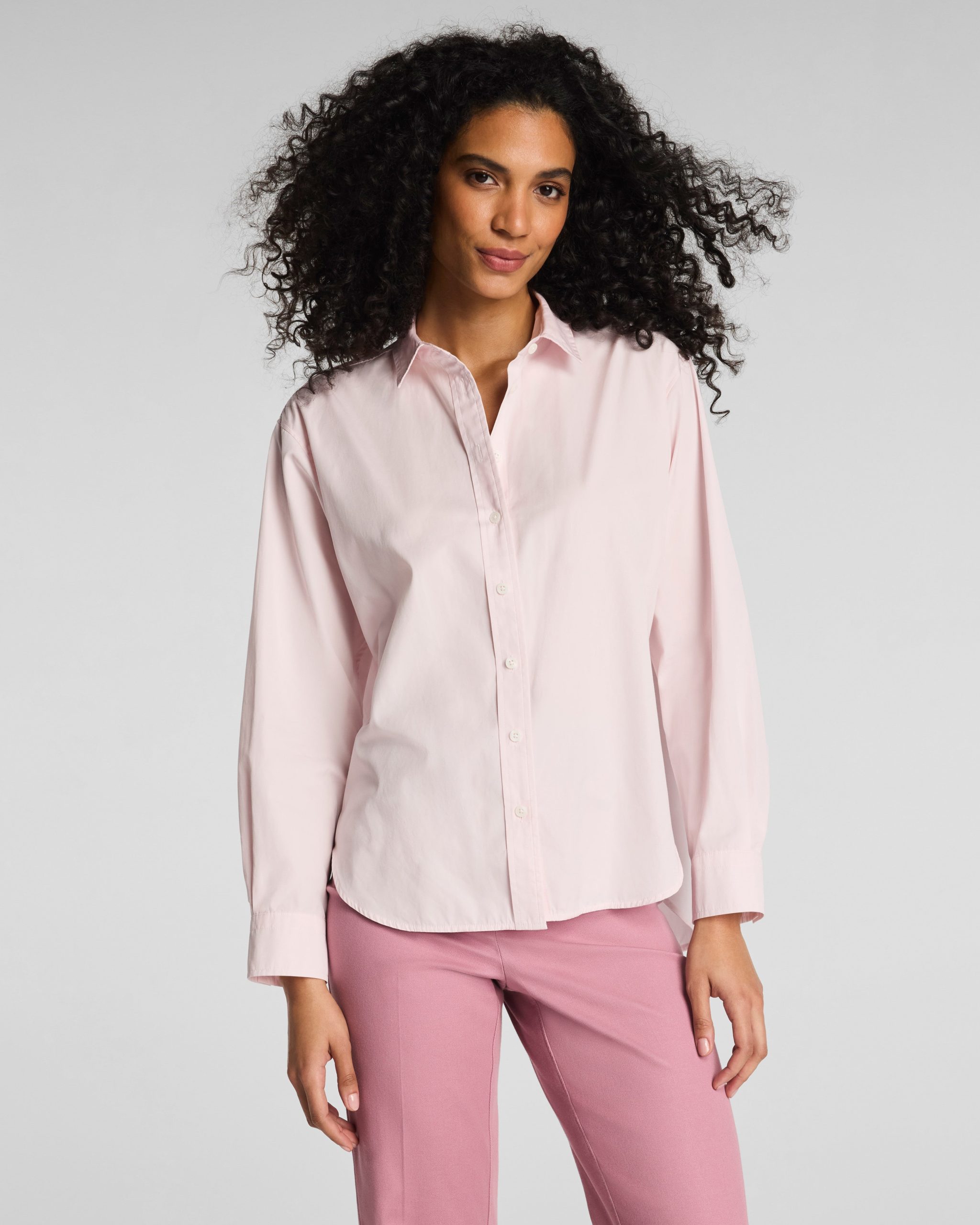 SPANX? Poplin Oversized Button-Up Shirt | Powder Blush