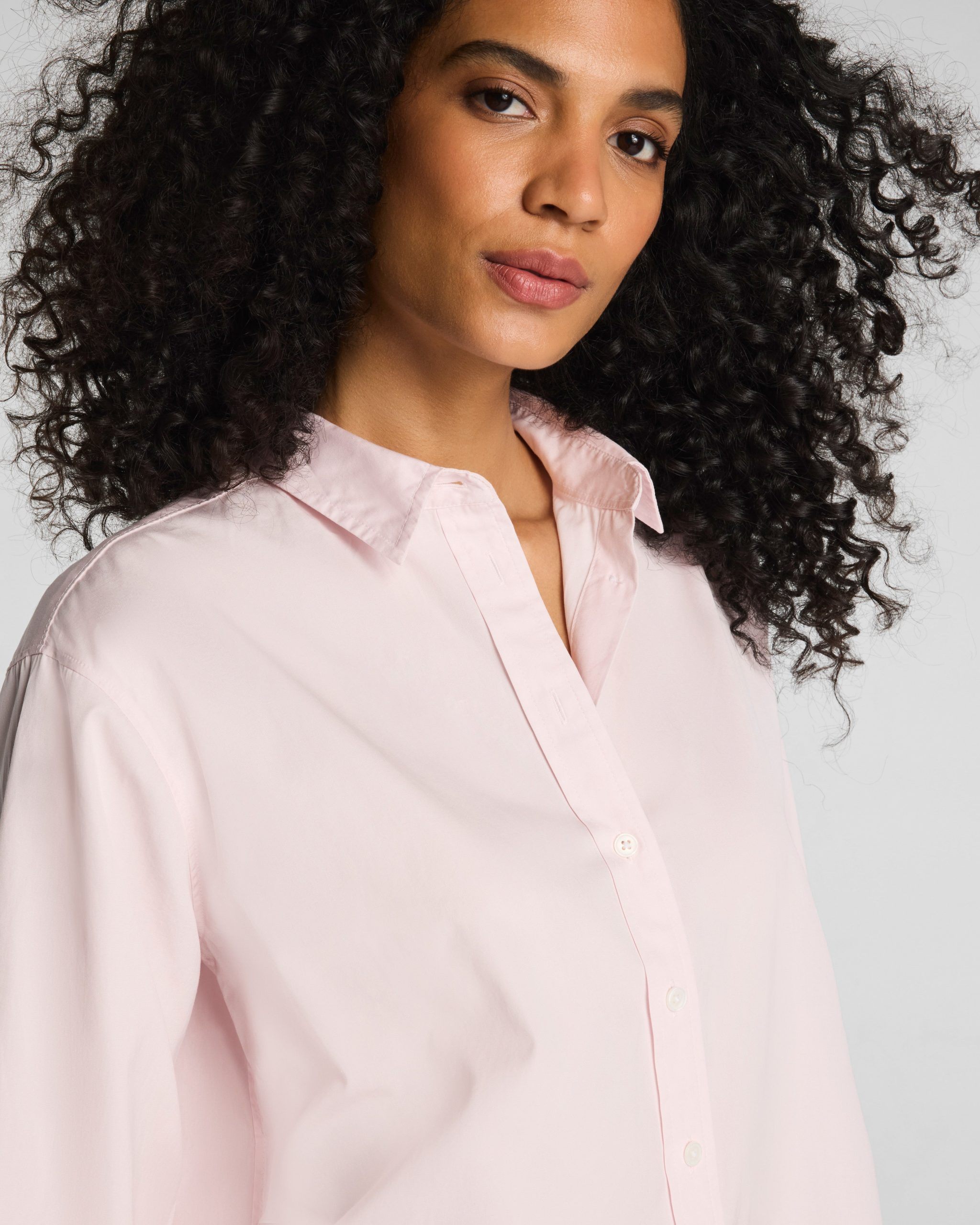 SPANX? Poplin Oversized Button-Up Shirt | Powder Blush - Image 3