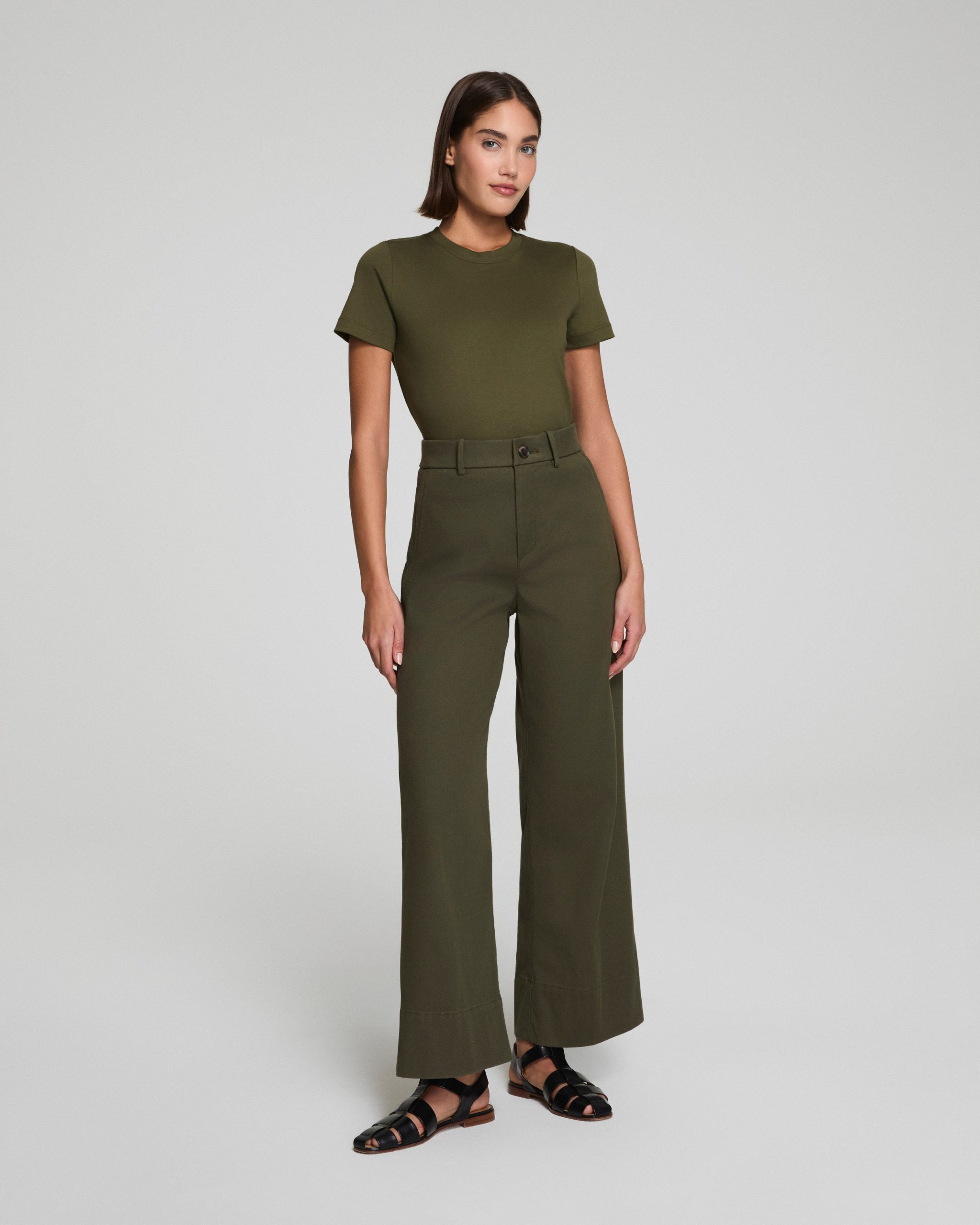 SPANXsupersmooth? Stretch Twill Cropped Wide Leg Pant - Image 3