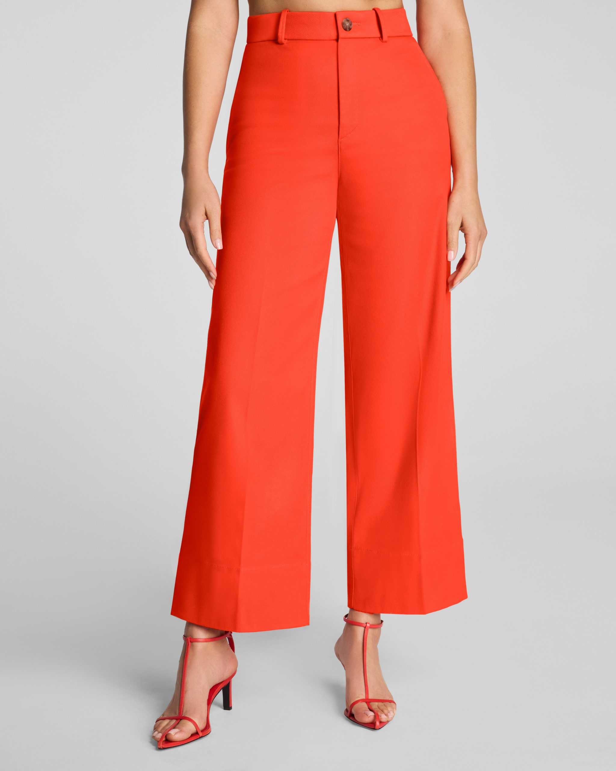 SPANXsupersmooth? Stretch Twill Cropped Wide Leg Pant | Sunset Coral - Image 3