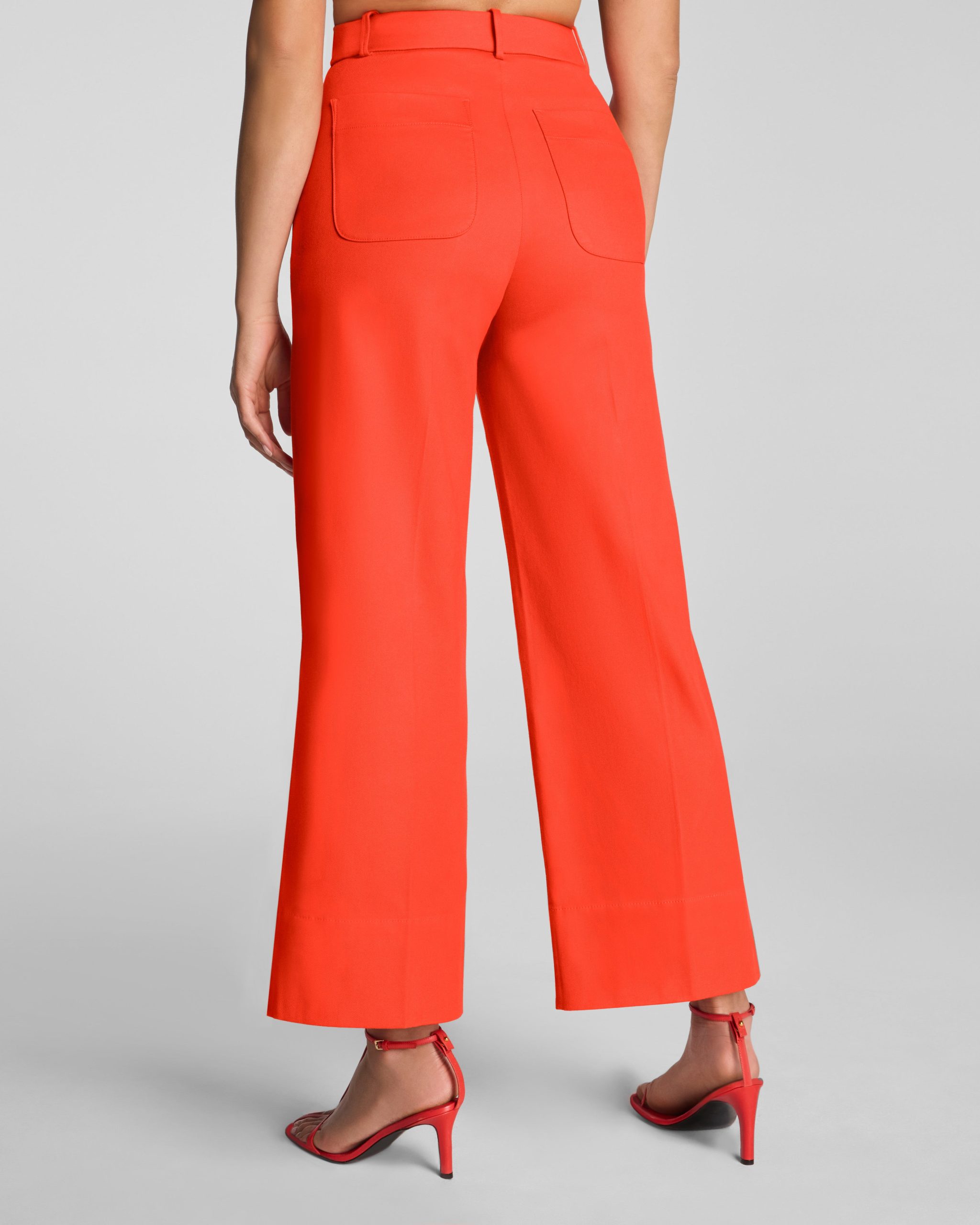 SPANXsupersmooth? Stretch Twill Cropped Wide Leg Pant | Sunset Coral - Image 5