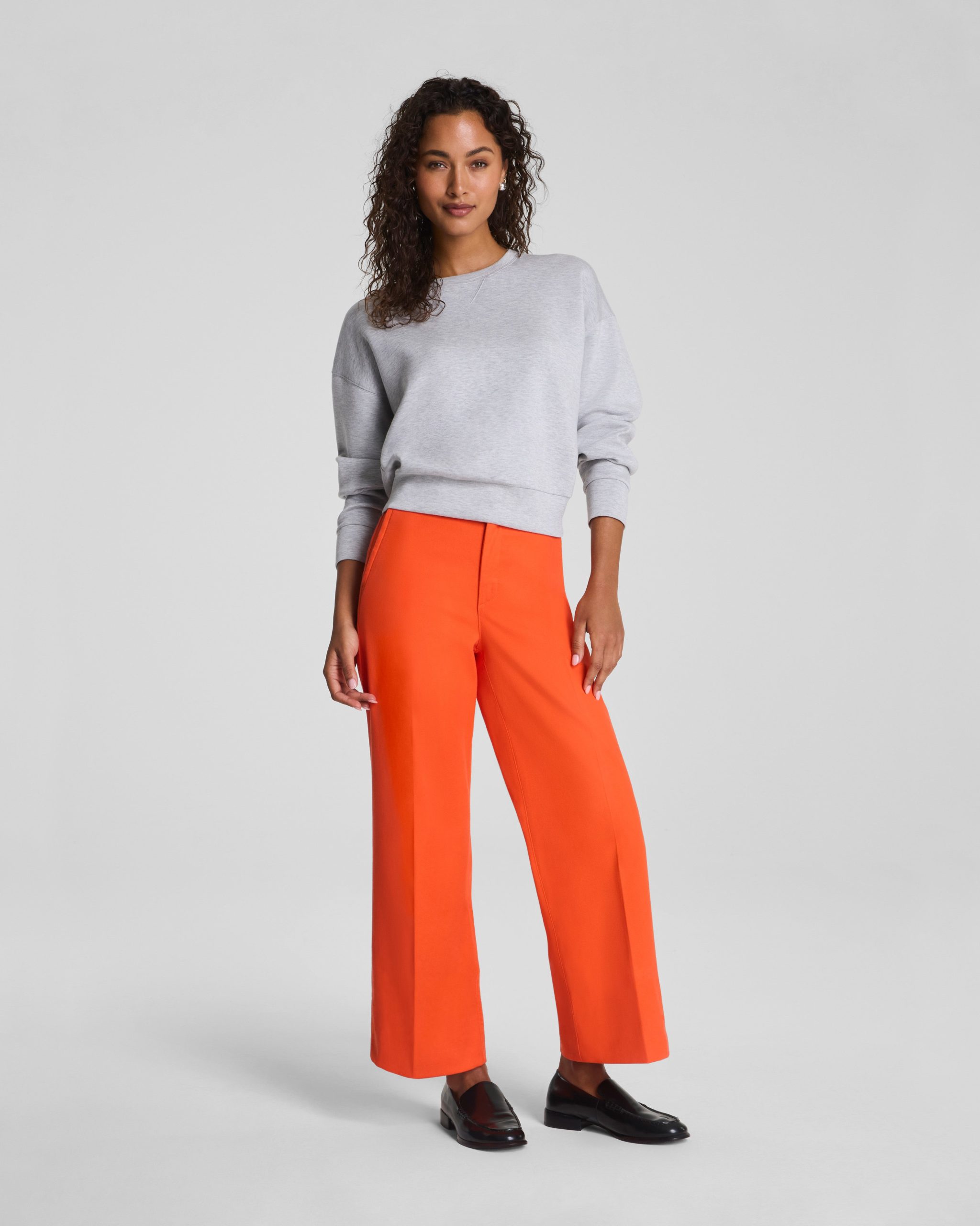 SPANXsupersmooth? Stretch Twill Cropped Wide Leg Pant | Sunset Coral - Image 2