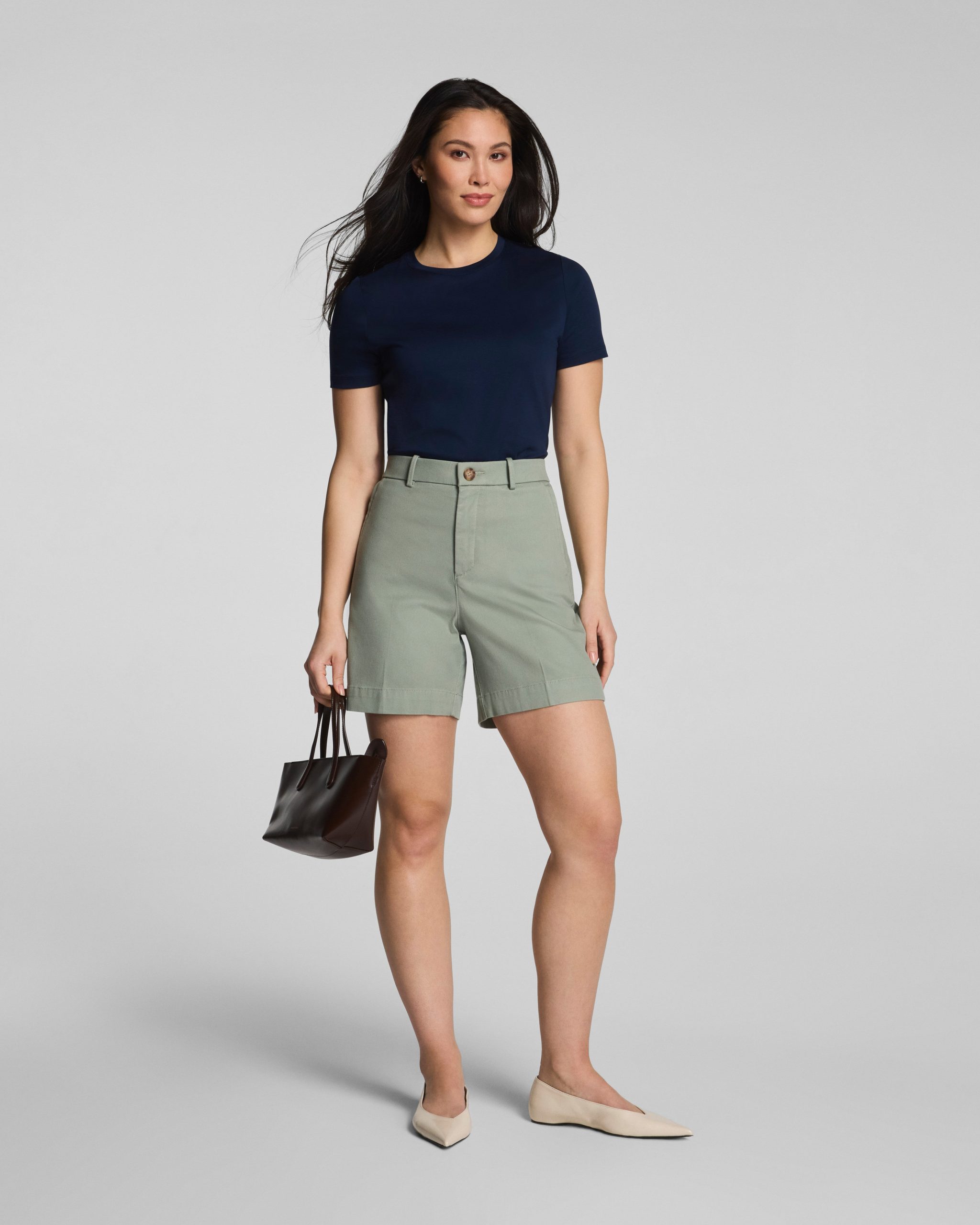 SPANXsupersmooth? Stretch Twill Short. 7 | Sage Brush