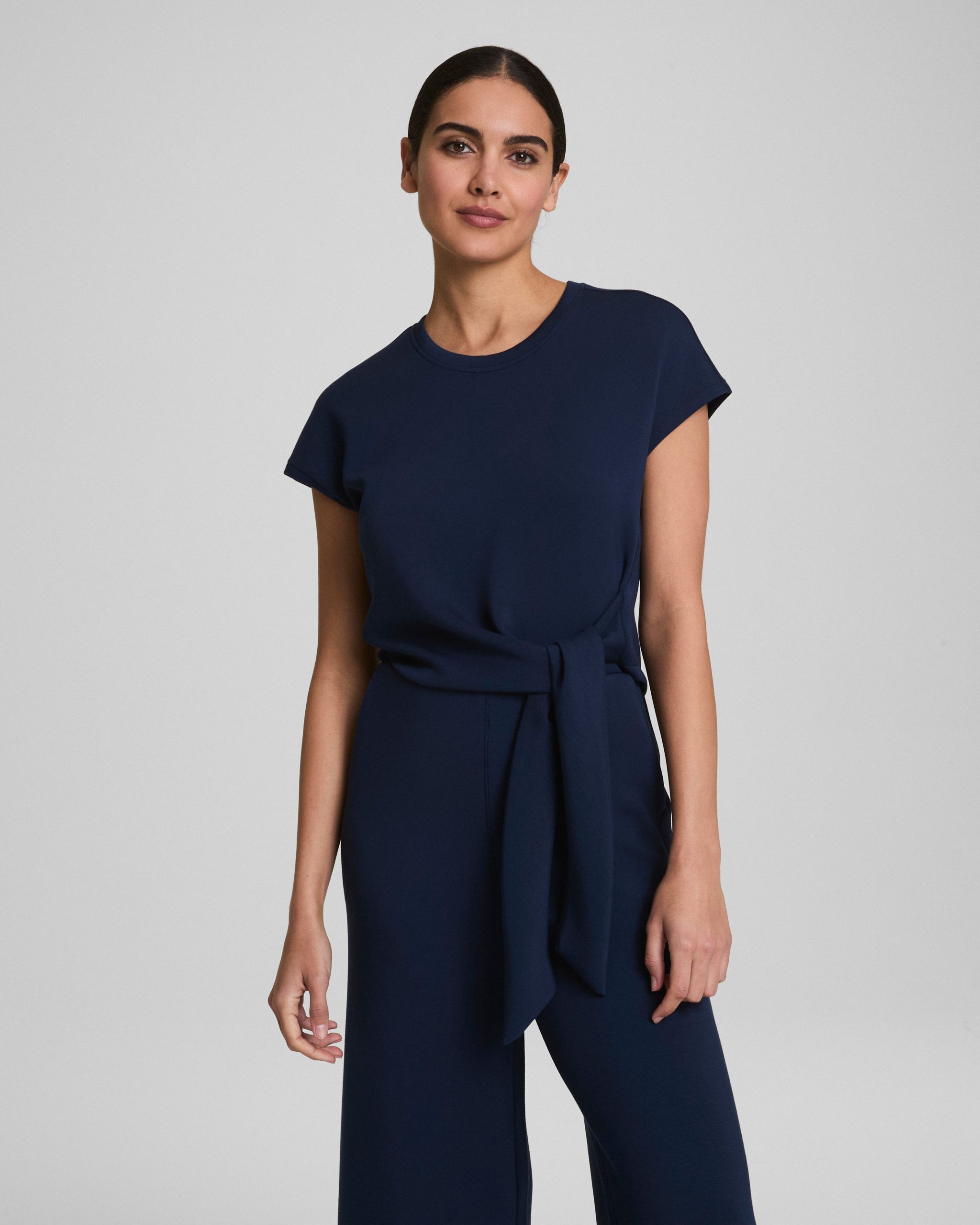 SPANX? AirEssentials Tie Waist Jumpsuit | Timeless Navy - Image 3