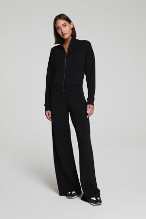 SPANX AirEssentials? Wide Leg Track Pant | Very Black